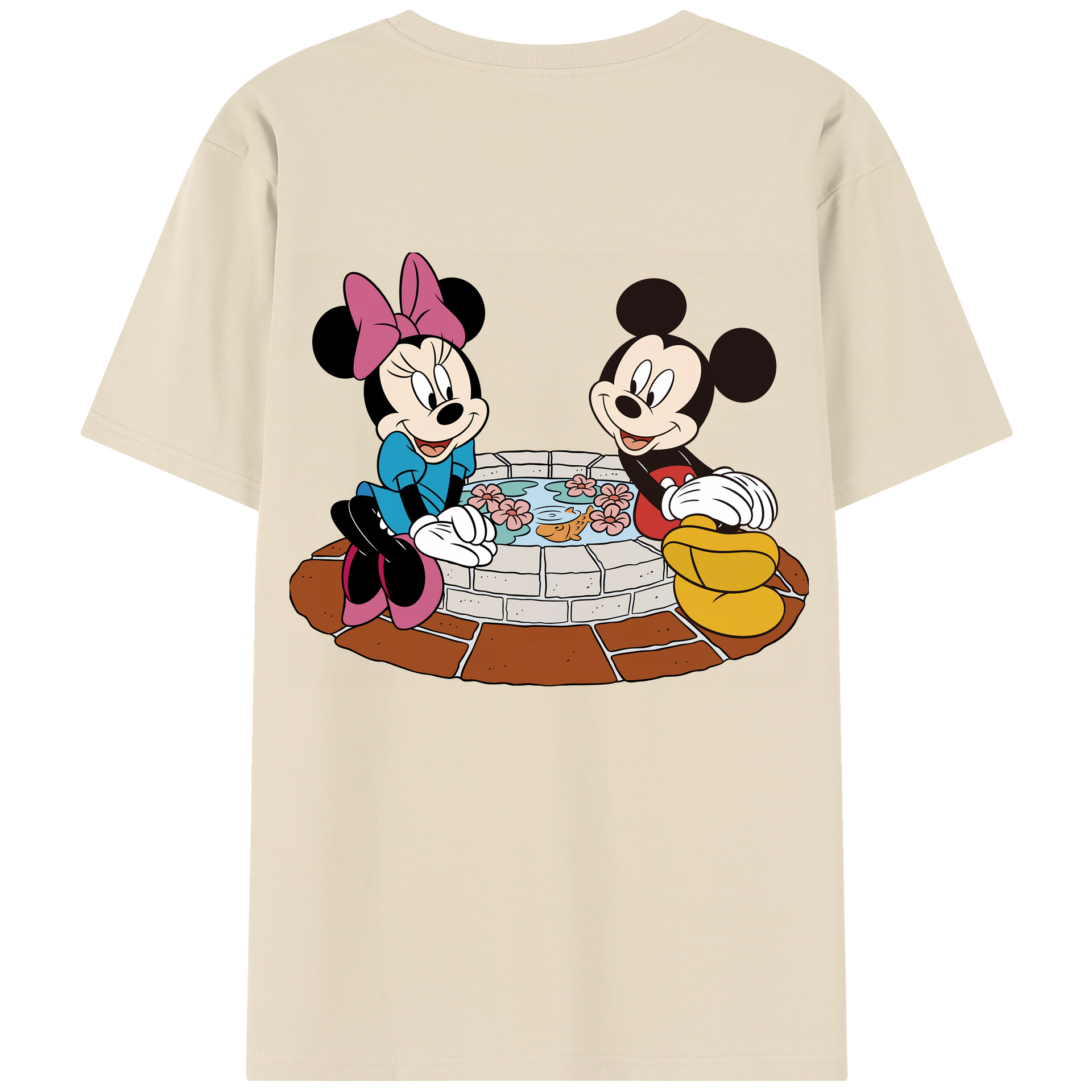 （画像用） ミッキーマウス Mickey Mouse 綿100％半袖Tシャツ（背面プリント）