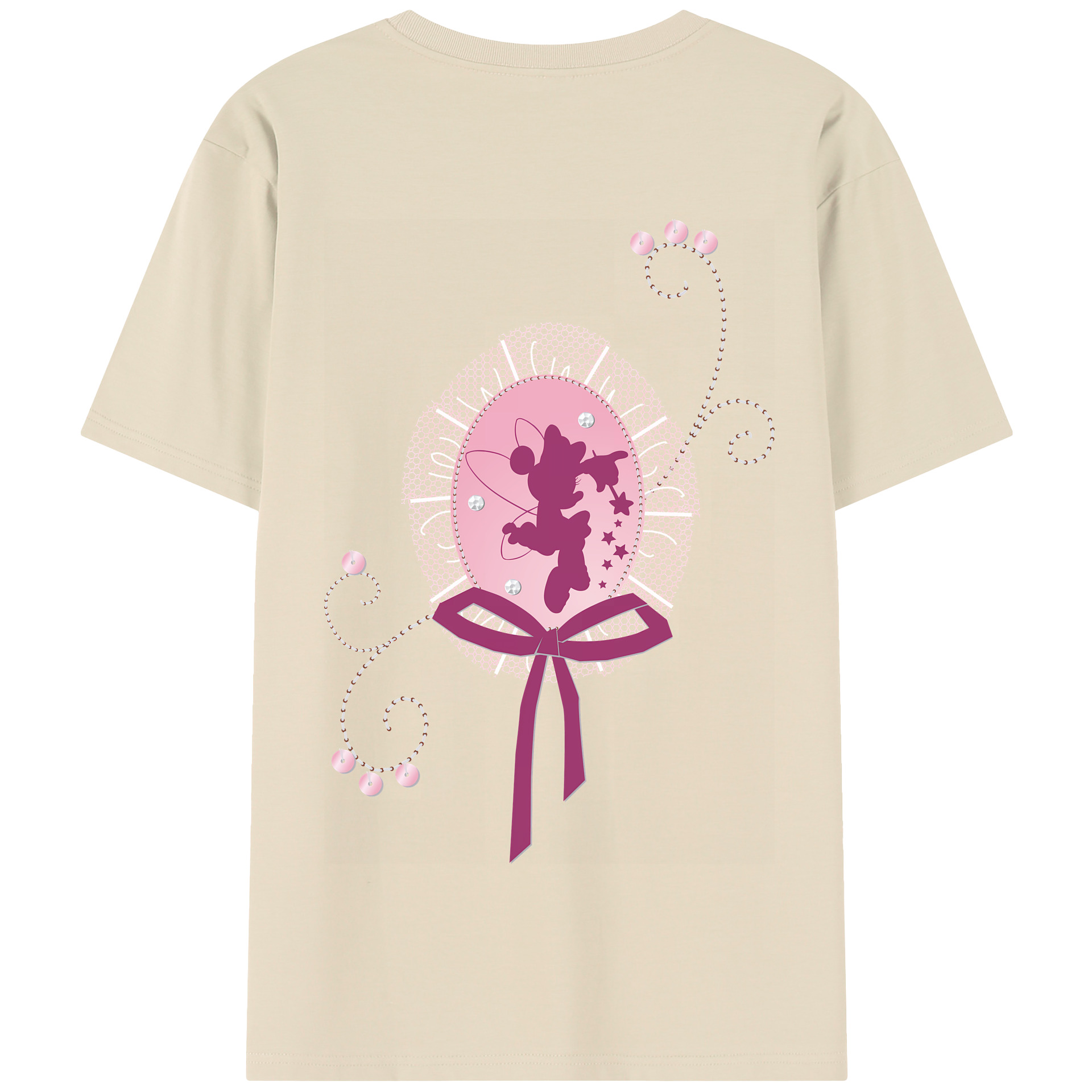 （画像用） ミッキーマウス Mickey Mouse 綿100％半袖Tシャツ（背面プリント）