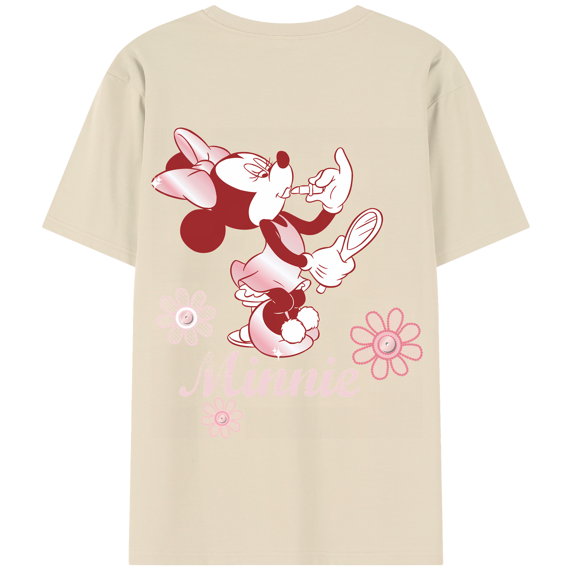 （画像用） ミッキーマウス Mickey Mouse 綿100％半袖Tシャツ（背面プリント）