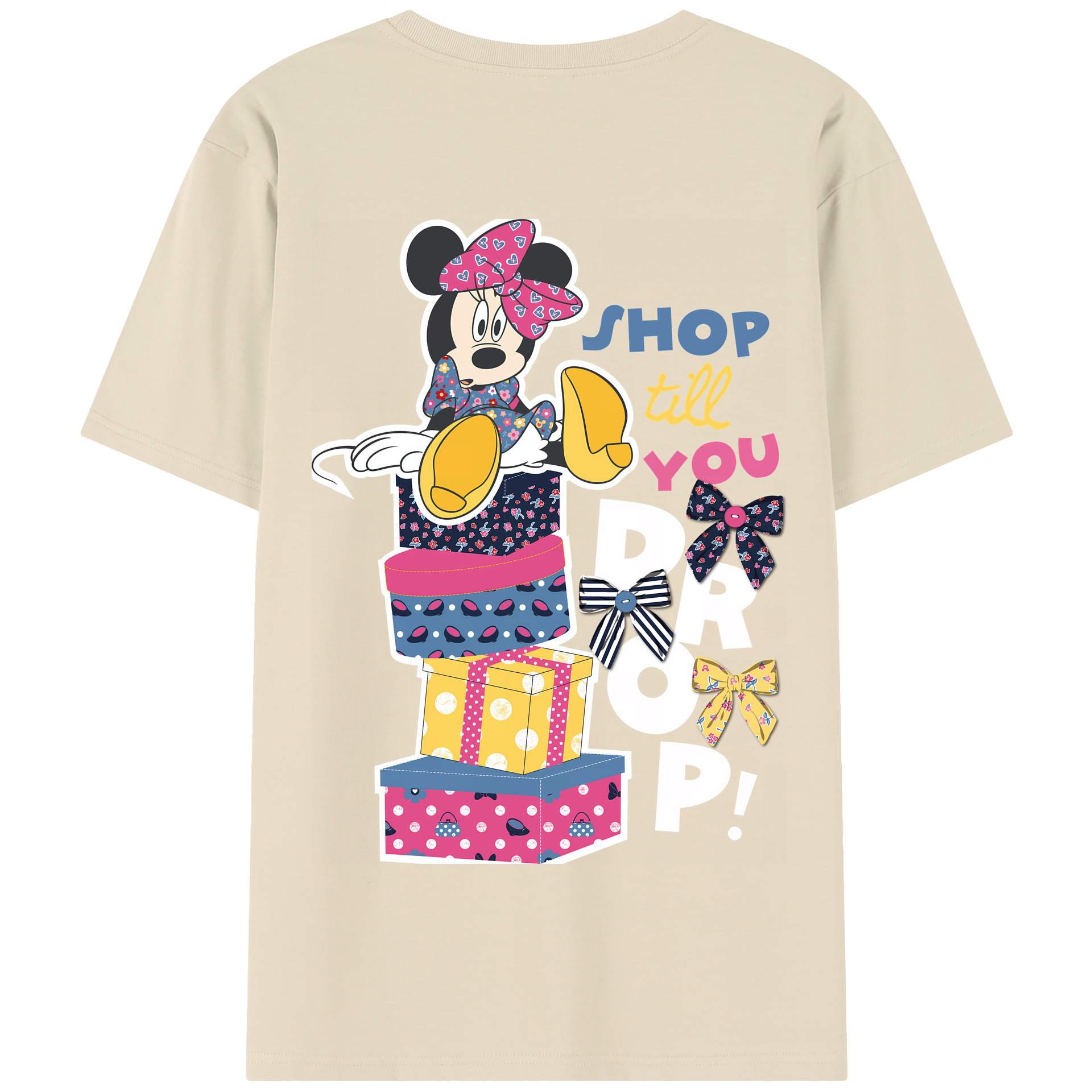 （画像用） ミッキーマウス Mickey Mouse 綿100％半袖Tシャツ（背面プリント）