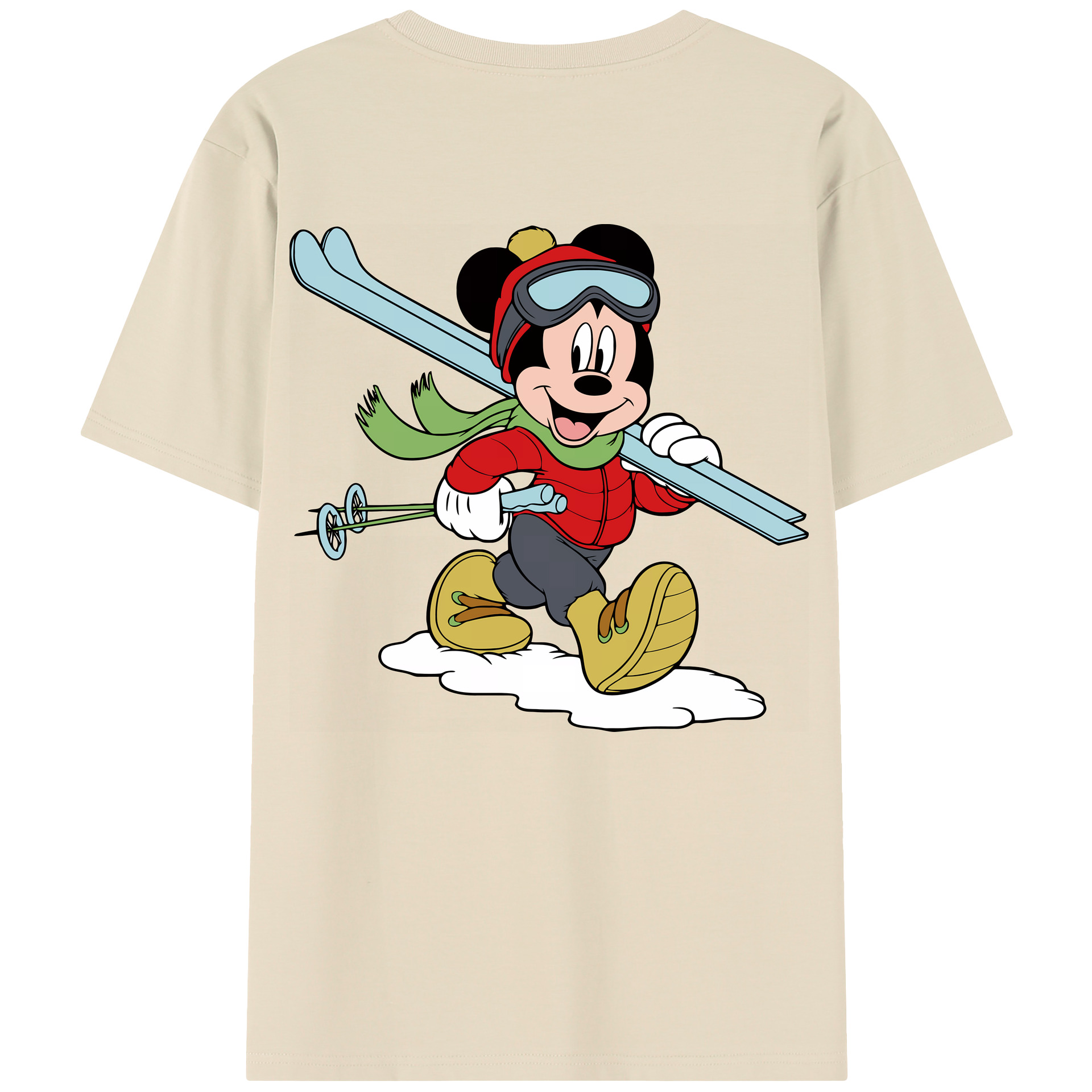 （画像用） ミッキーマウス Mickey Mouse 綿100％半袖Tシャツ（背面プリント）