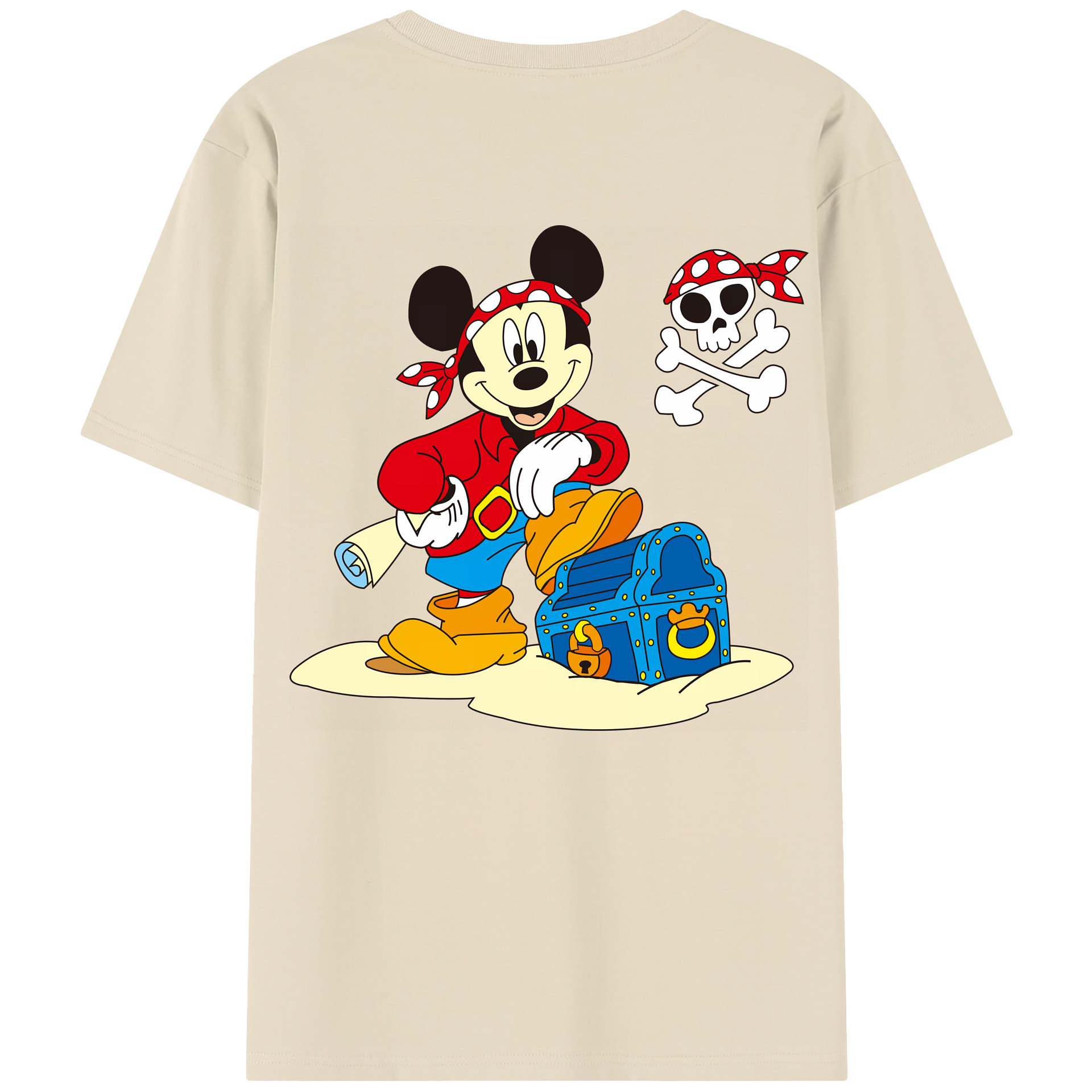 （画像用） ミッキーマウス Mickey Mouse 綿100％半袖Tシャツ（背面プリント）