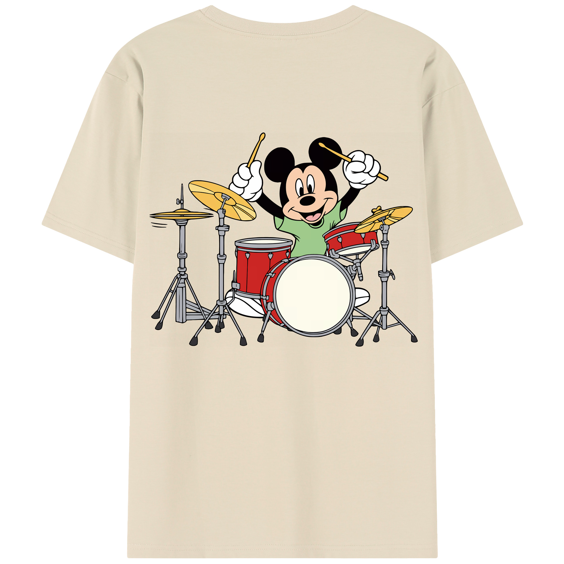 （画像用） ミッキーマウス Mickey Mouse 綿100％半袖Tシャツ（背面プリント）