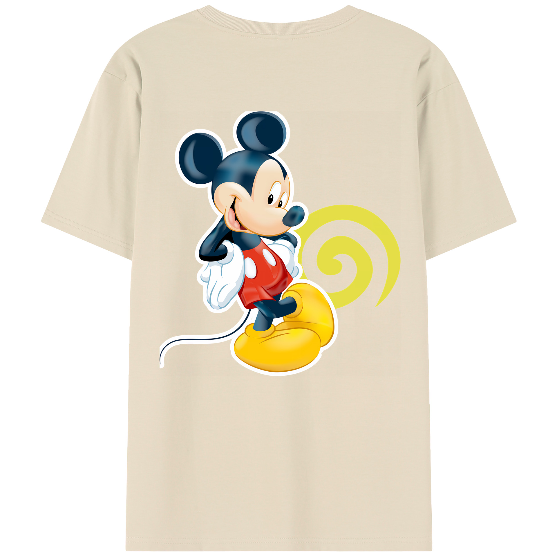 （画像用） ミッキーマウス Mickey Mouse 綿100％半袖Tシャツ（背面プリント）