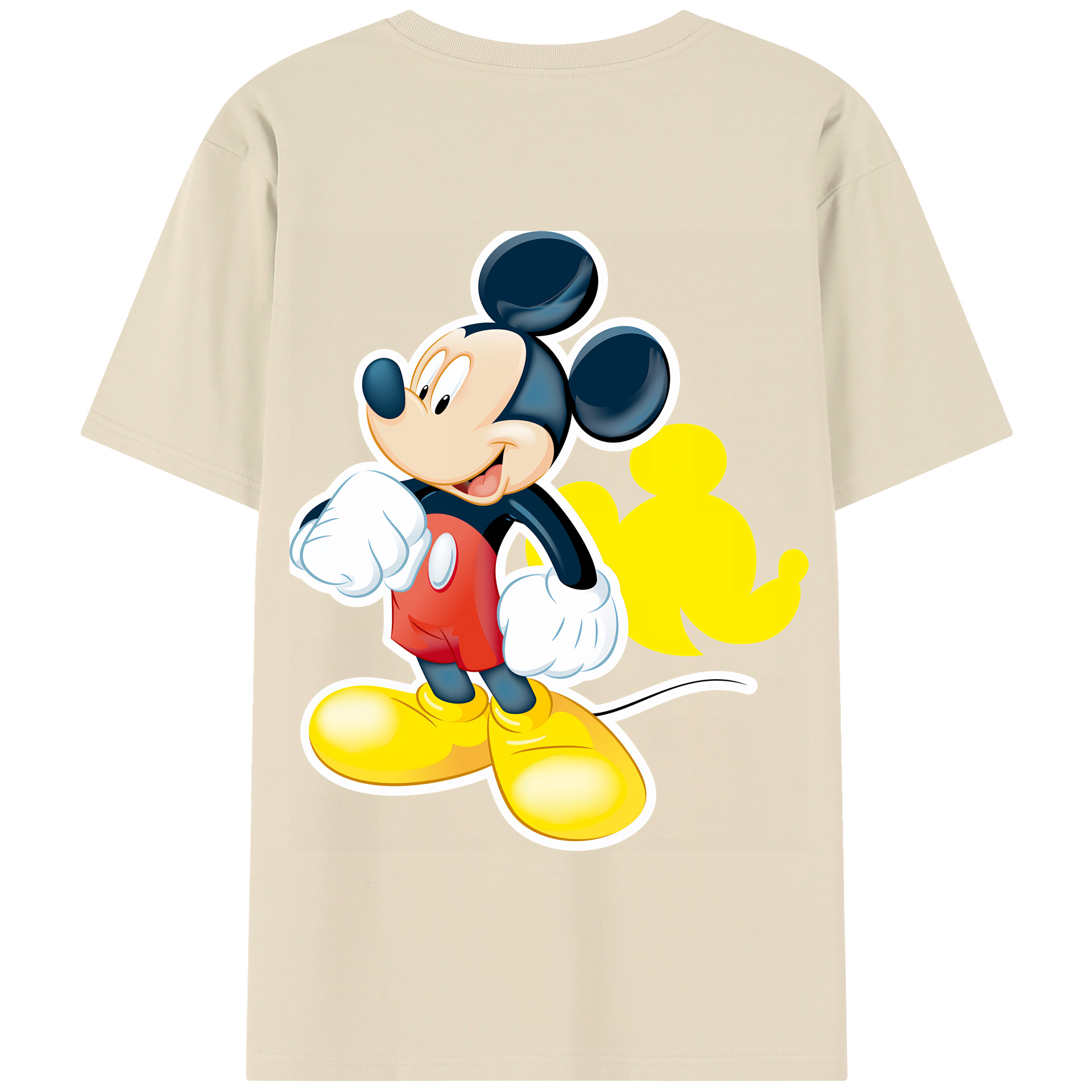（画像用） ミッキーマウス Mickey Mouse 綿100％半袖Tシャツ（背面プリント）