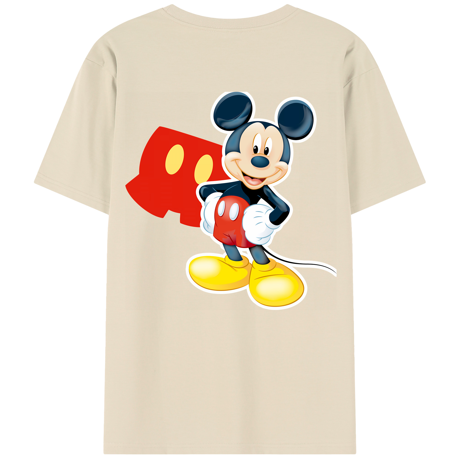 （画像用） ミッキーマウス Mickey Mouse 綿100％半袖Tシャツ（背面プリント）