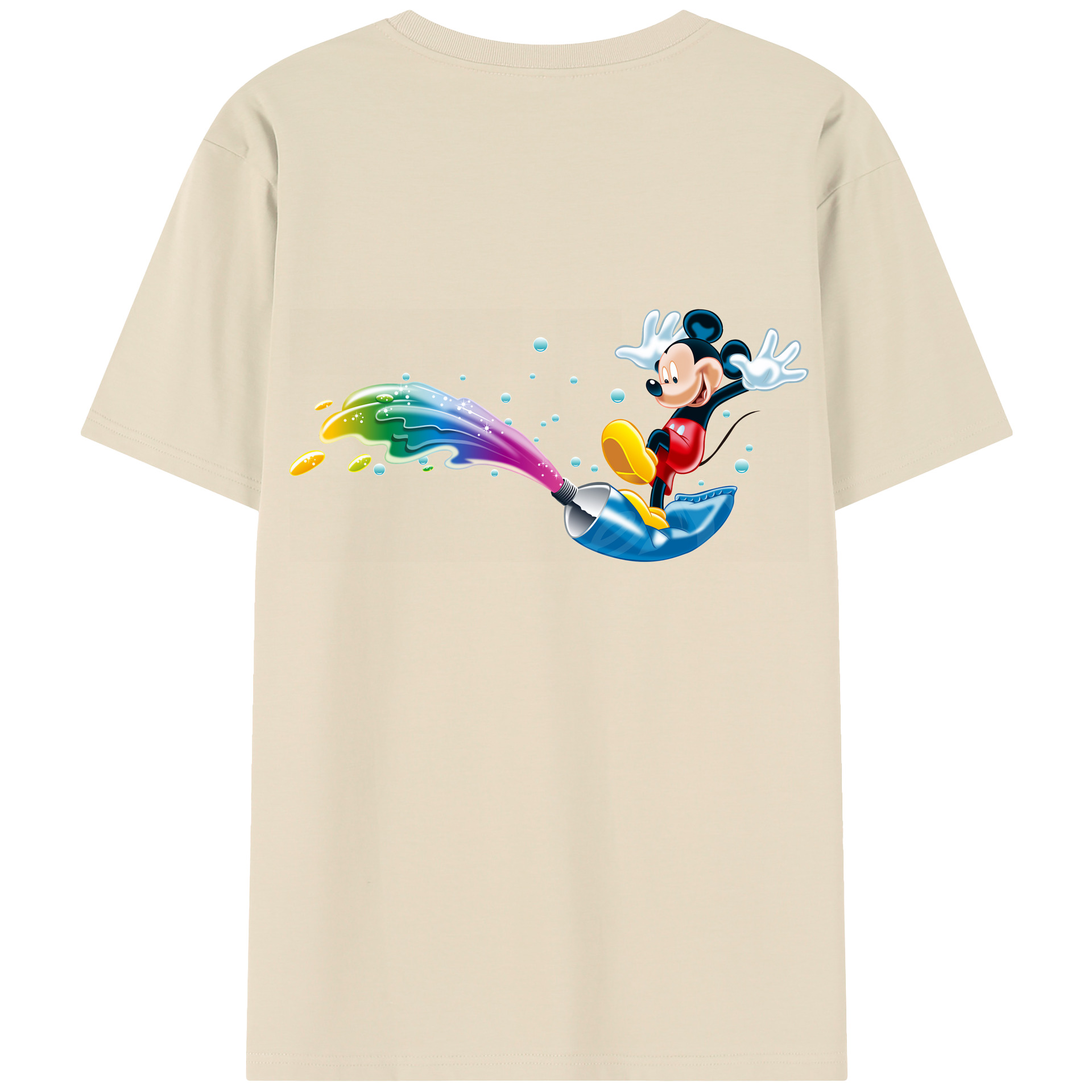 （画像用） ミッキーマウス Mickey Mouse 綿100％半袖Tシャツ（背面プリント）