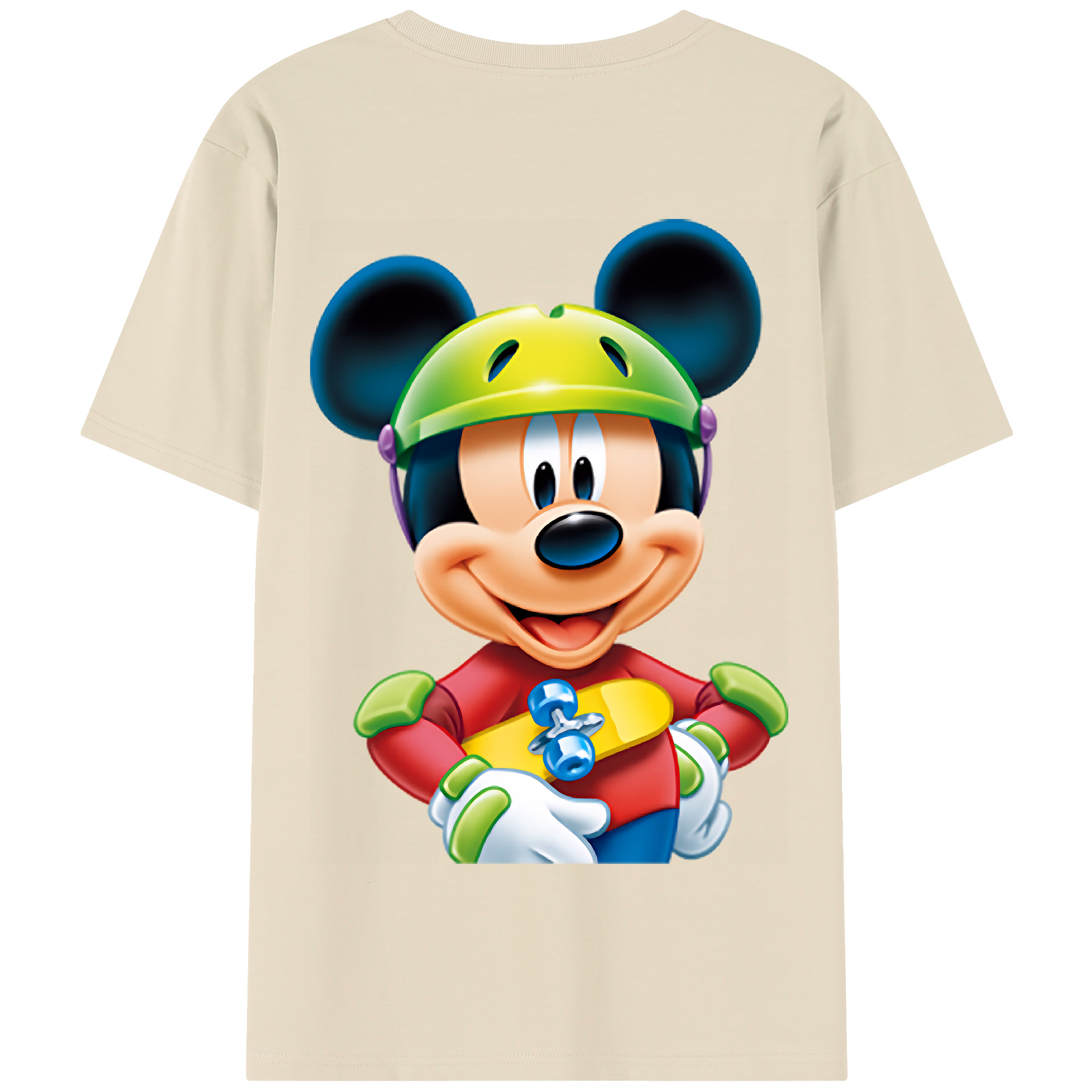 （画像用） ミッキーマウス Mickey Mouse 綿100％半袖Tシャツ（背面プリント）