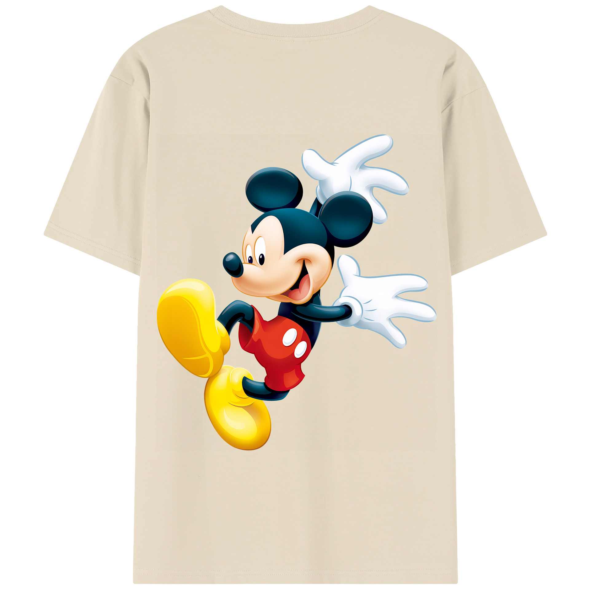 （画像用） ミッキーマウス Mickey Mouse 綿100％半袖Tシャツ（背面プリント）