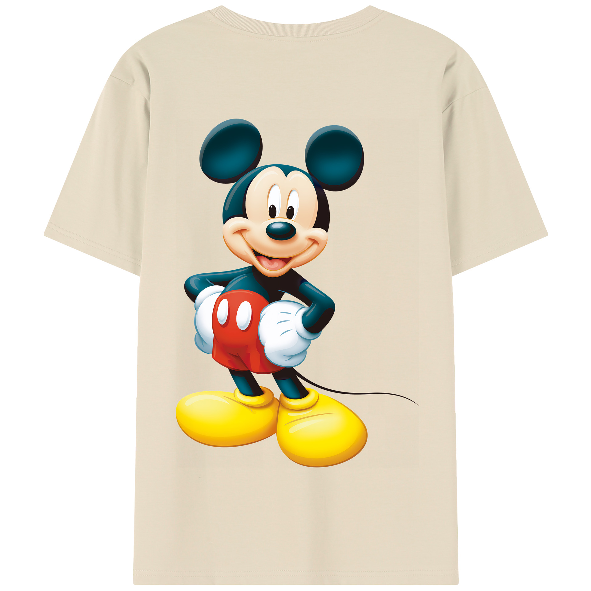 （画像用） ミッキーマウス Mickey Mouse 綿100％半袖Tシャツ（背面プリント）