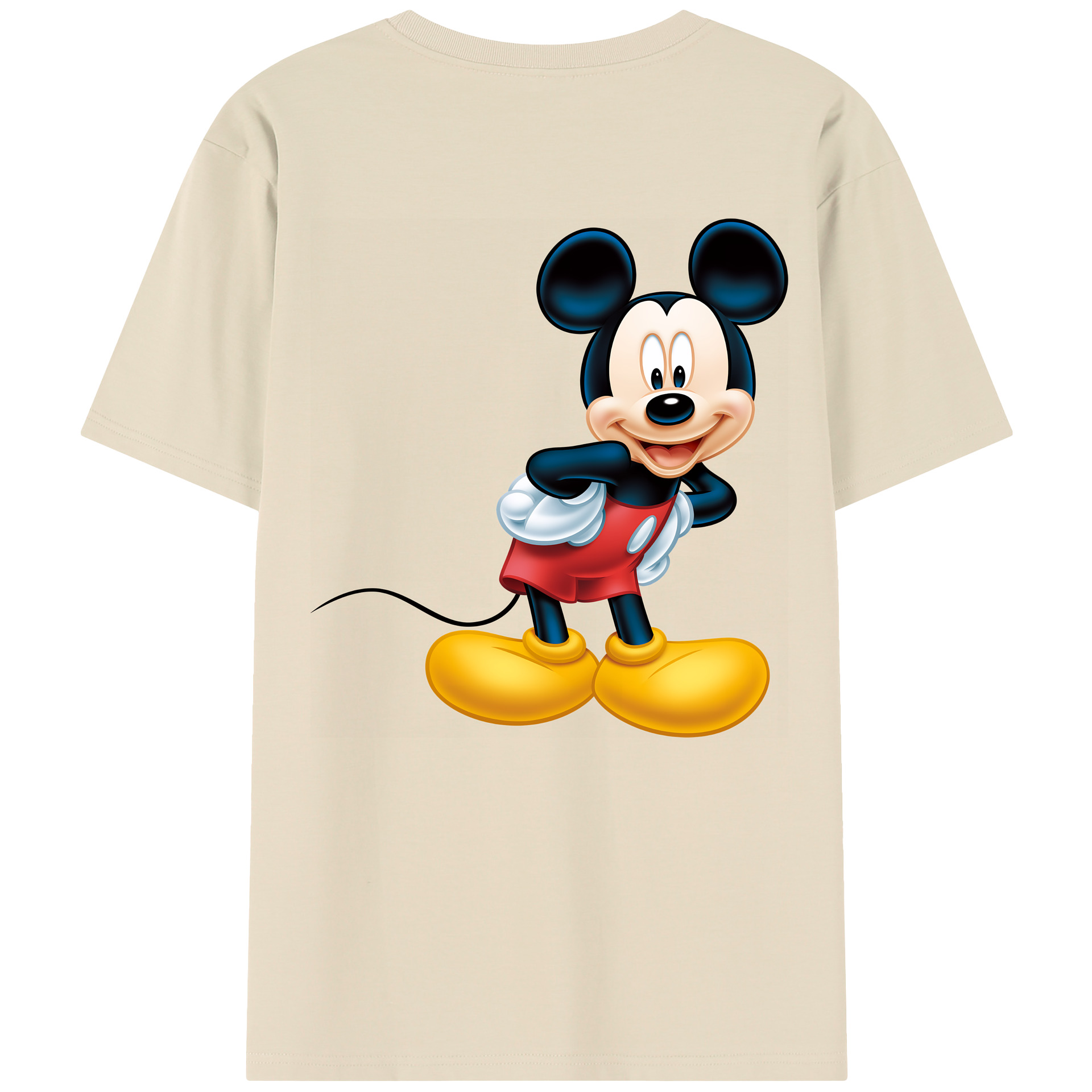 （画像用） ミッキーマウス Mickey Mouse 綿100％半袖Tシャツ（背面プリント）