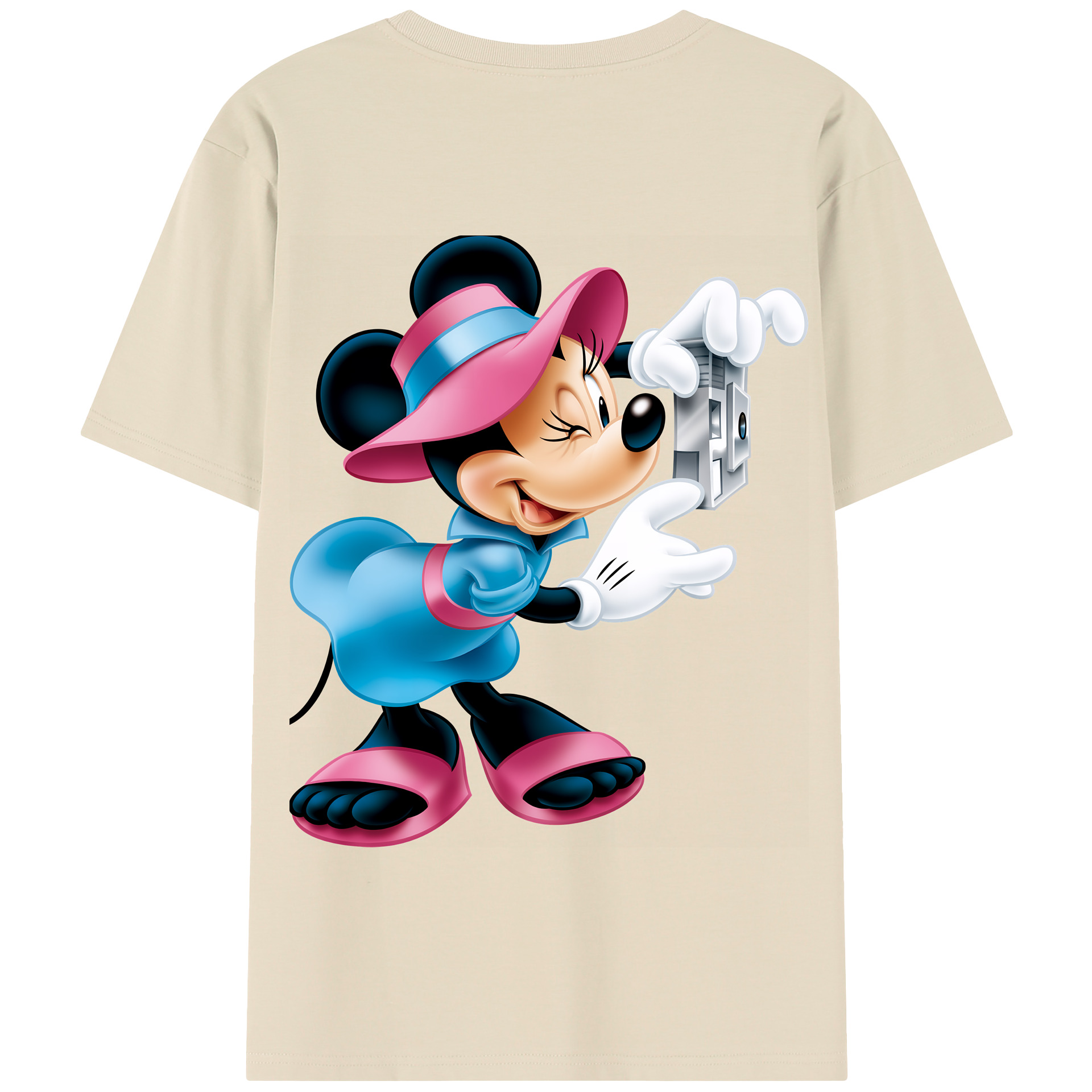 （画像用） ミッキーマウス Mickey Mouse 綿100％半袖Tシャツ（背面プリント）