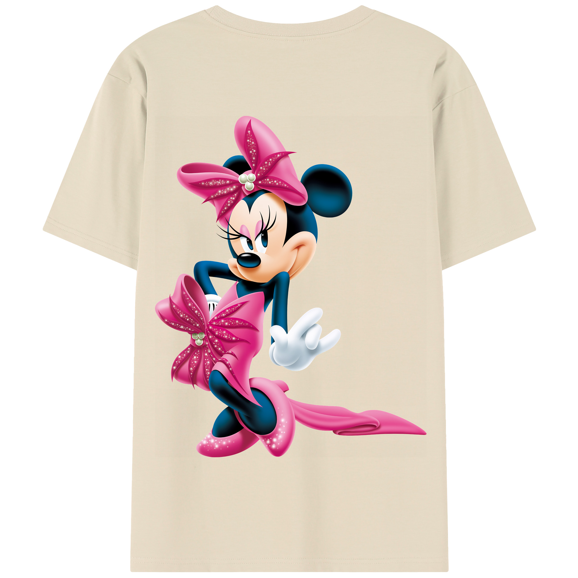 （画像用） ミッキーマウス Mickey Mouse 綿100％半袖Tシャツ（背面プリント）