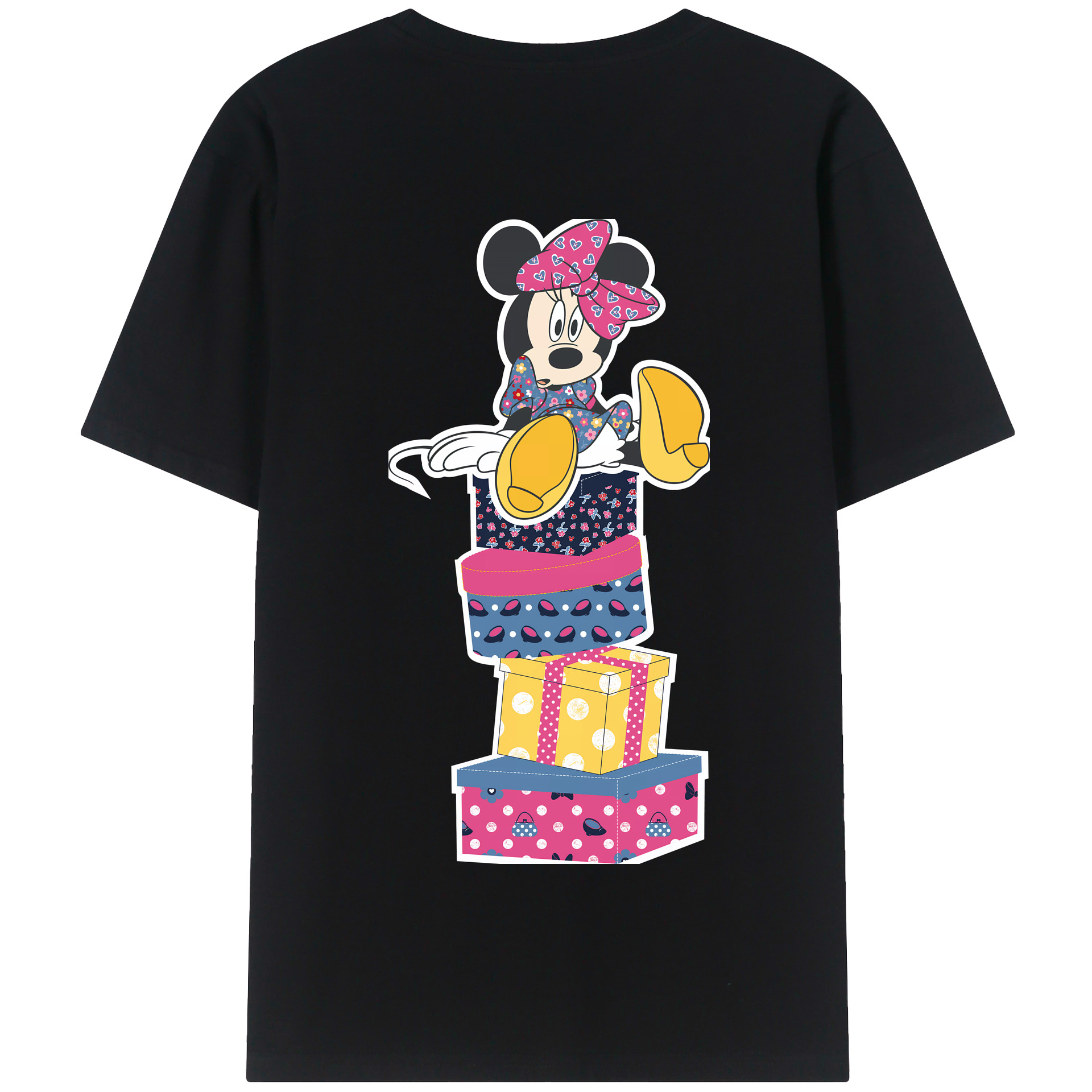 （画像用） ミッキーマウス Mickey Mouse 綿100％半袖Tシャツ（背面プリント）