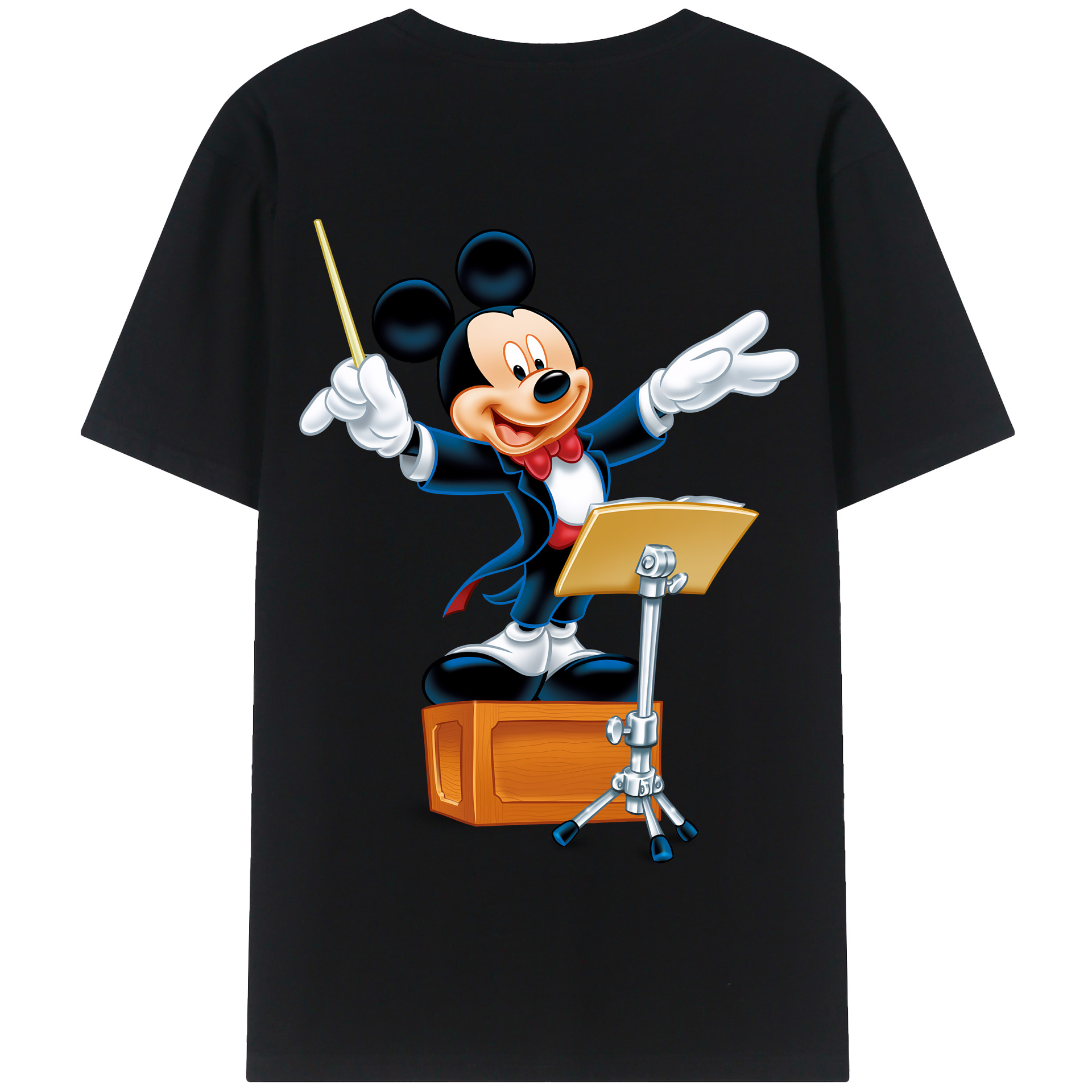 （画像用） ミッキーマウス Mickey Mouse 綿100％半袖Tシャツ（背面プリント）