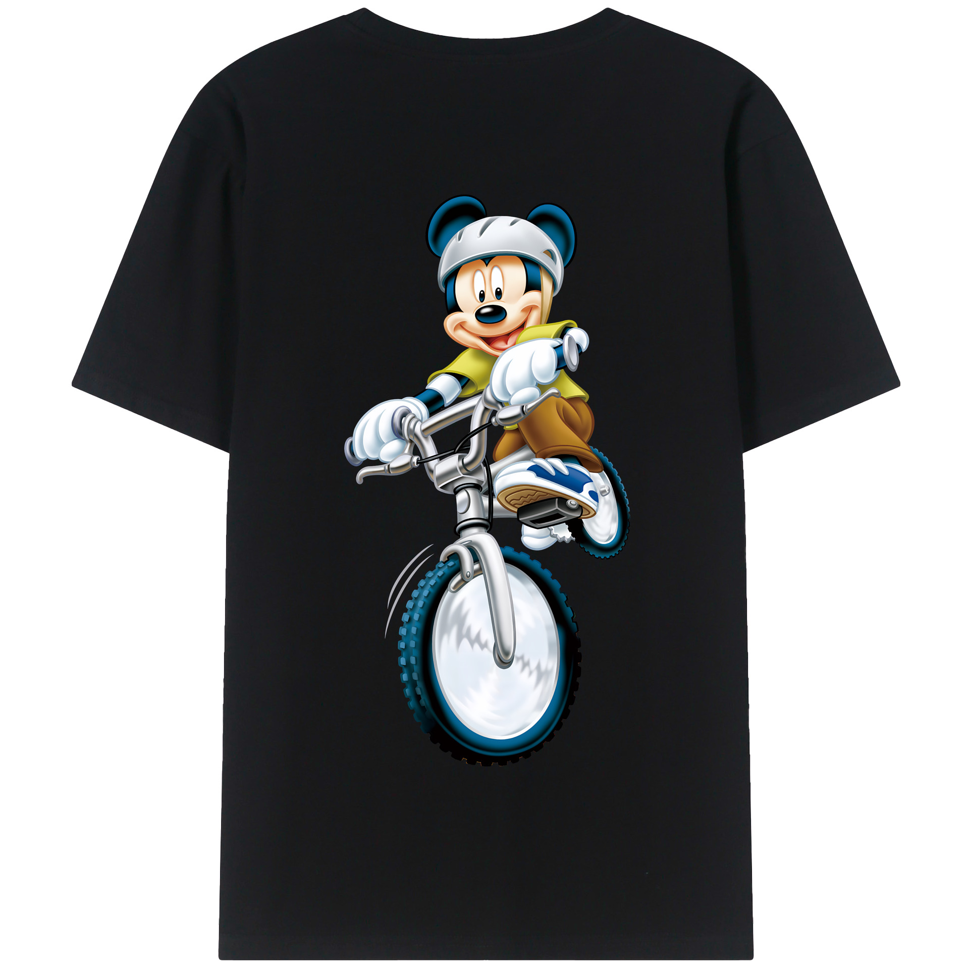 （画像用） ミッキーマウス Mickey Mouse 綿100％半袖Tシャツ（背面プリント）
