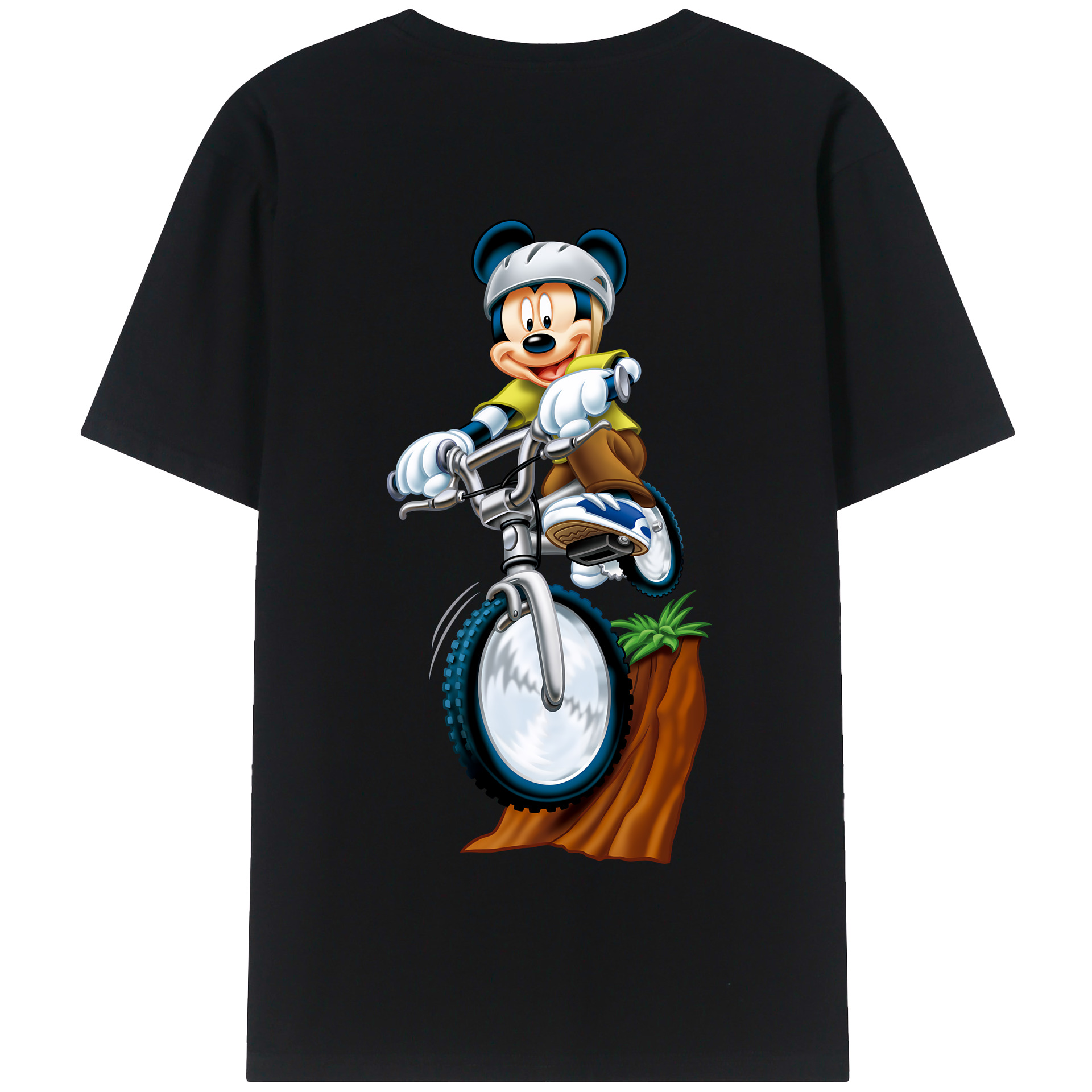 （画像用） ミッキーマウス Mickey Mouse 綿100％半袖Tシャツ（背面プリント）