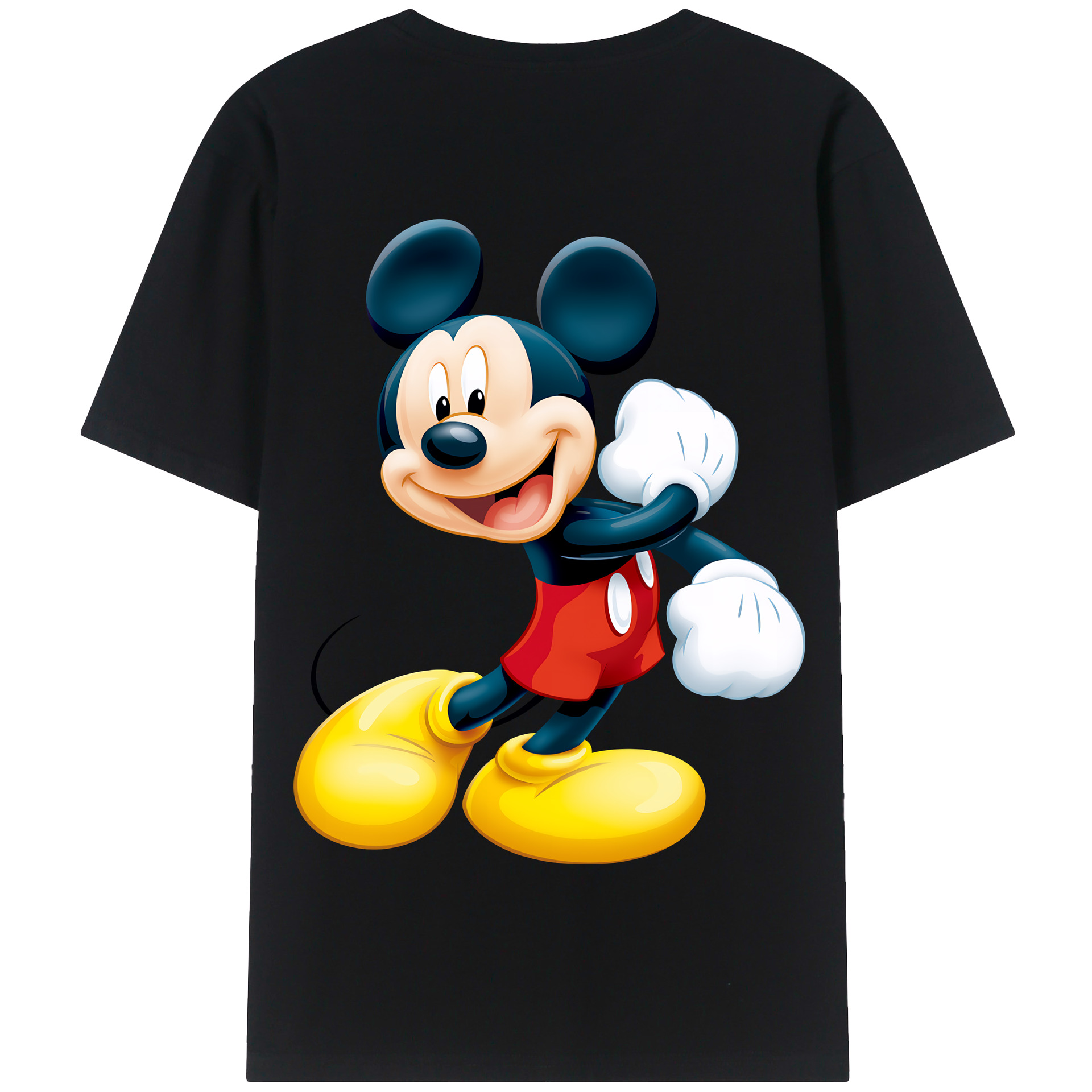 （画像用） ミッキーマウス Mickey Mouse 綿100％半袖Tシャツ（背面プリント）