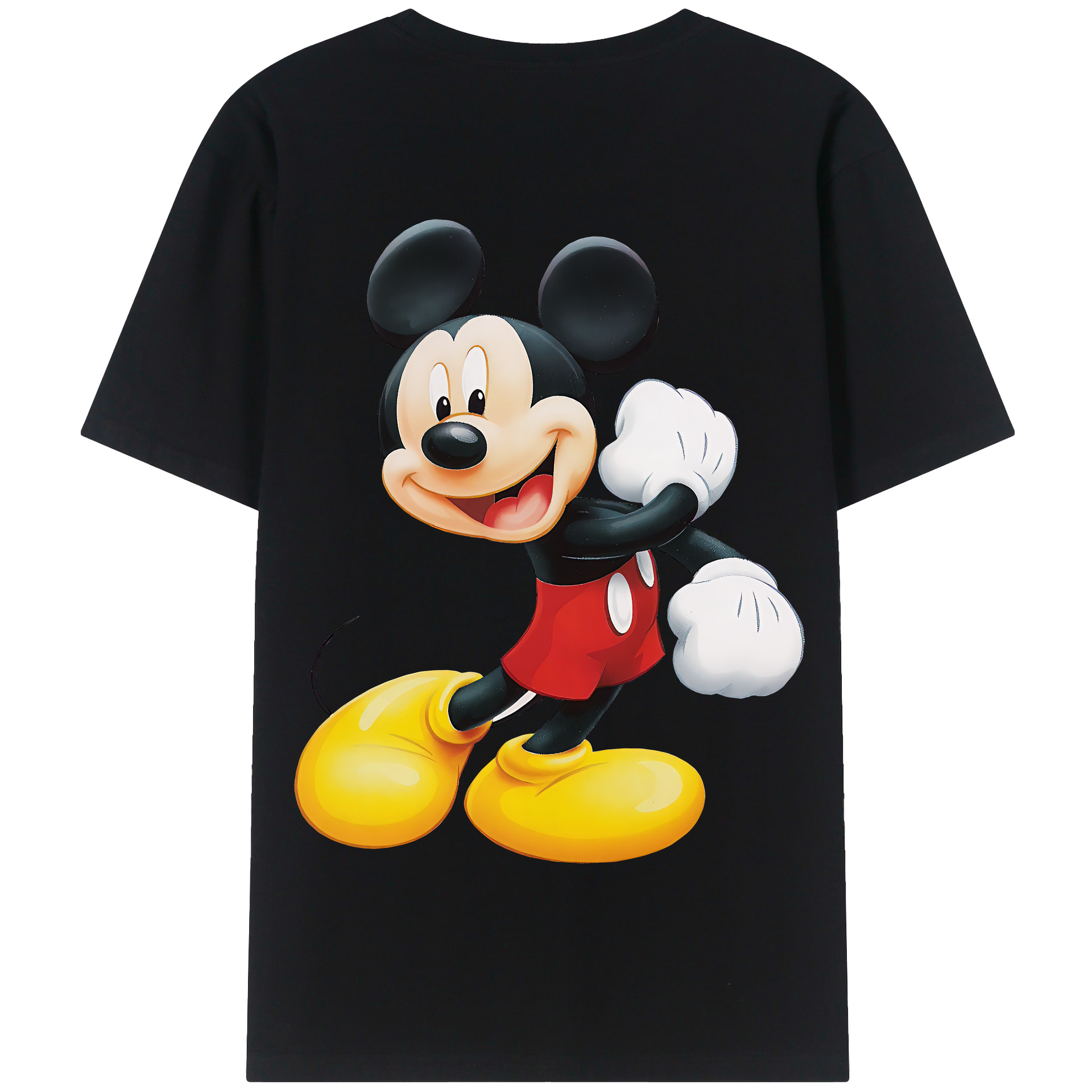 （画像用） ミッキーマウス Mickey Mouse 綿100％半袖Tシャツ（背面プリント）