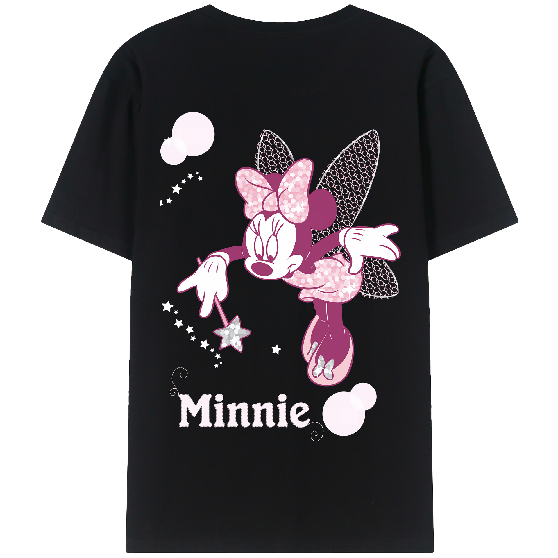 （画像用） ミッキーマウス Mickey Mouse 綿100％半袖Tシャツ（背面プリント）