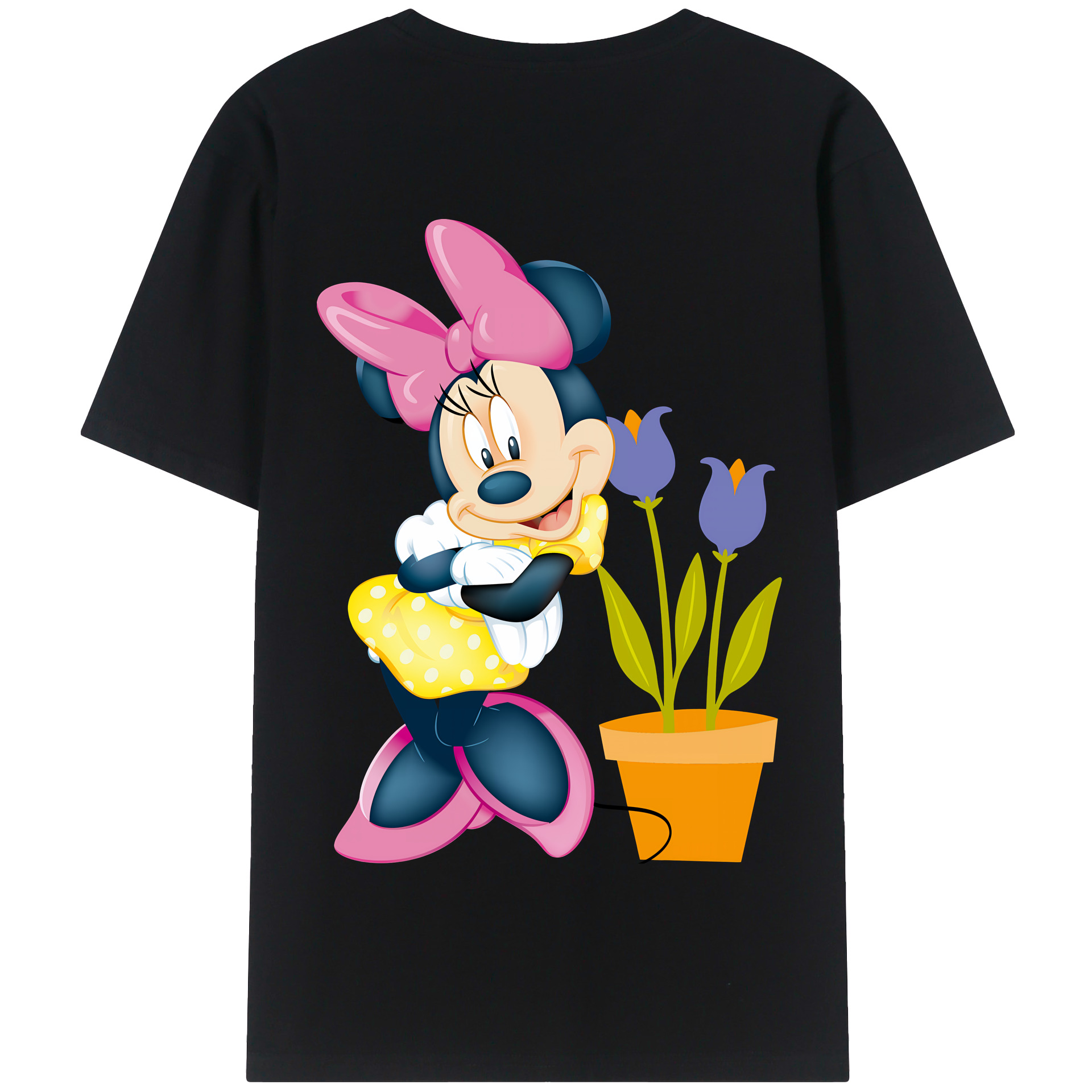（画像用） ミッキーマウス Mickey Mouse 綿100％半袖Tシャツ（背面プリント）