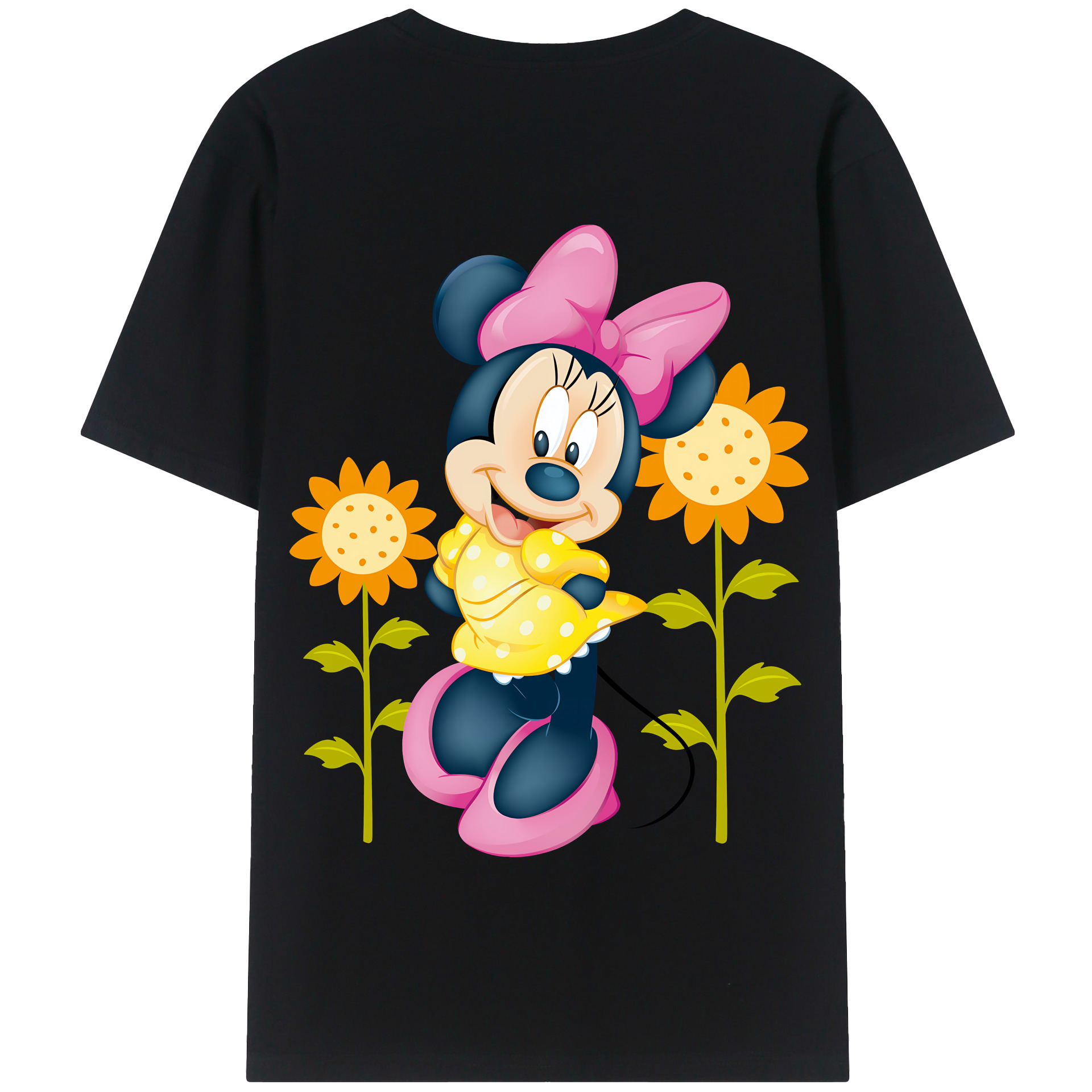 （画像用） ミッキーマウス Mickey Mouse 綿100％半袖Tシャツ（背面プリント）
