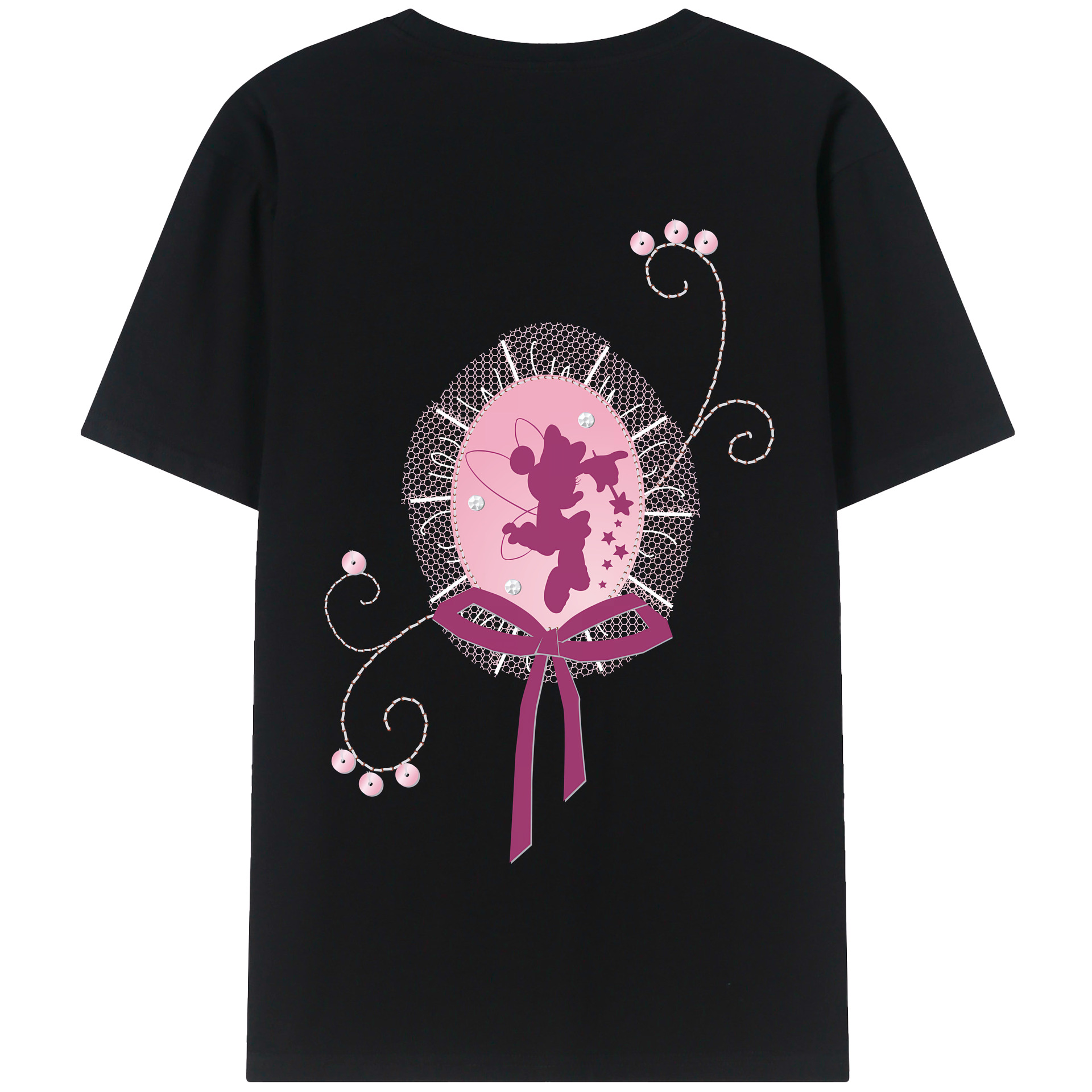 （画像用） ミッキーマウス Mickey Mouse 綿100％半袖Tシャツ（背面プリント）
