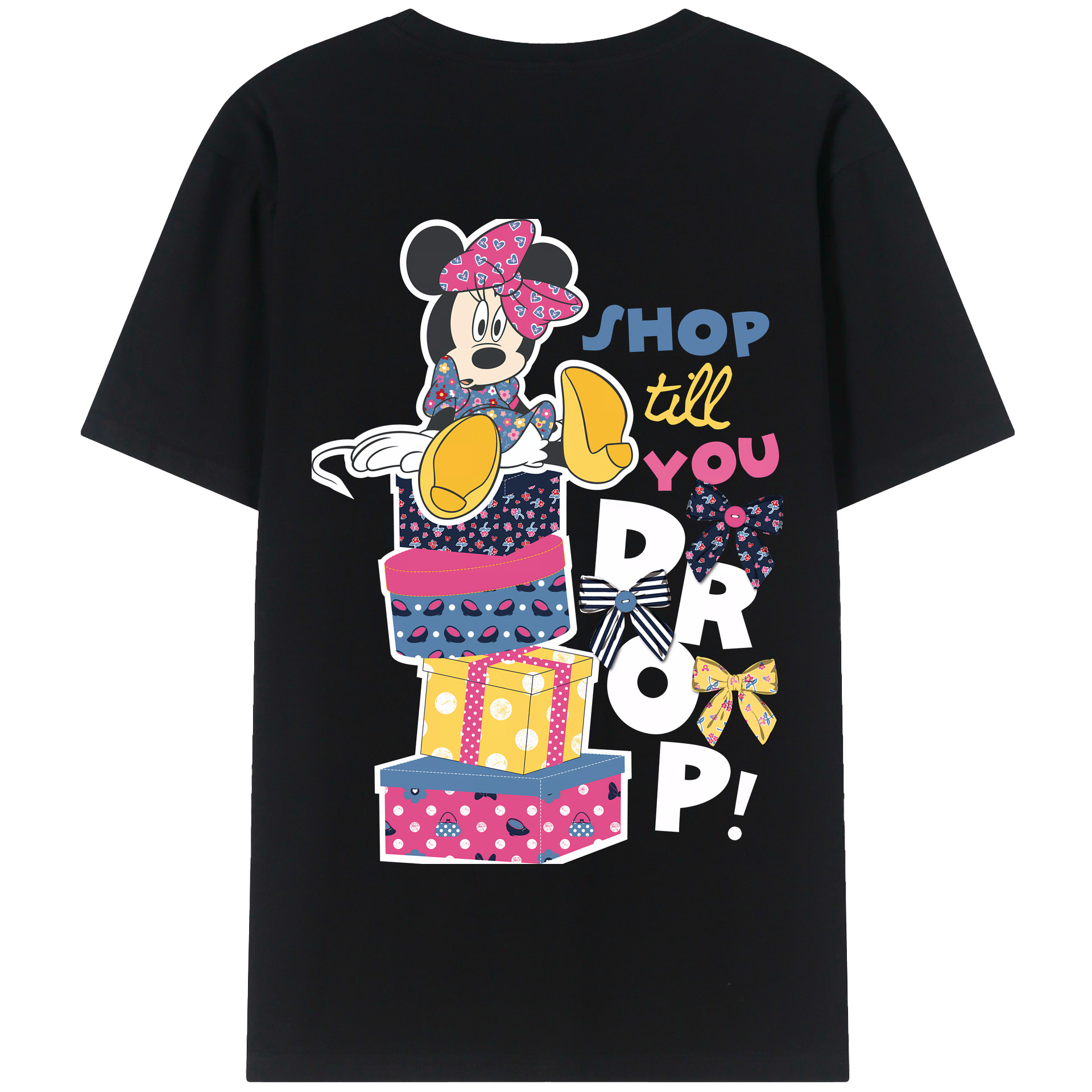 （画像用） ミッキーマウス Mickey Mouse 綿100％半袖Tシャツ（背面プリント）