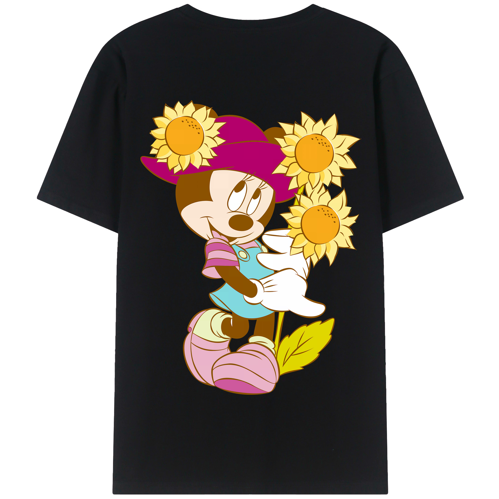 （画像用） ミッキーマウス Mickey Mouse 綿100％半袖Tシャツ（背面プリント）