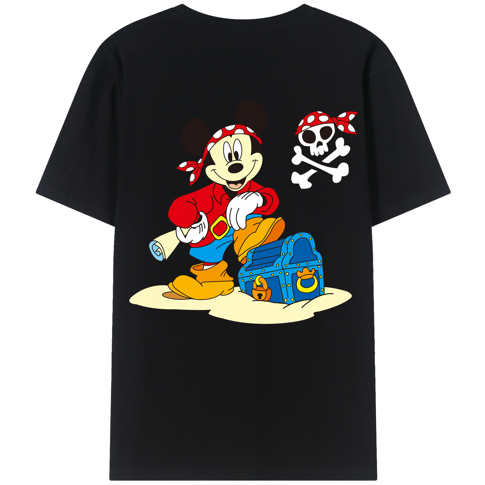 （画像用） ミッキーマウス Mickey Mouse 綿100％半袖Tシャツ（背面プリント）