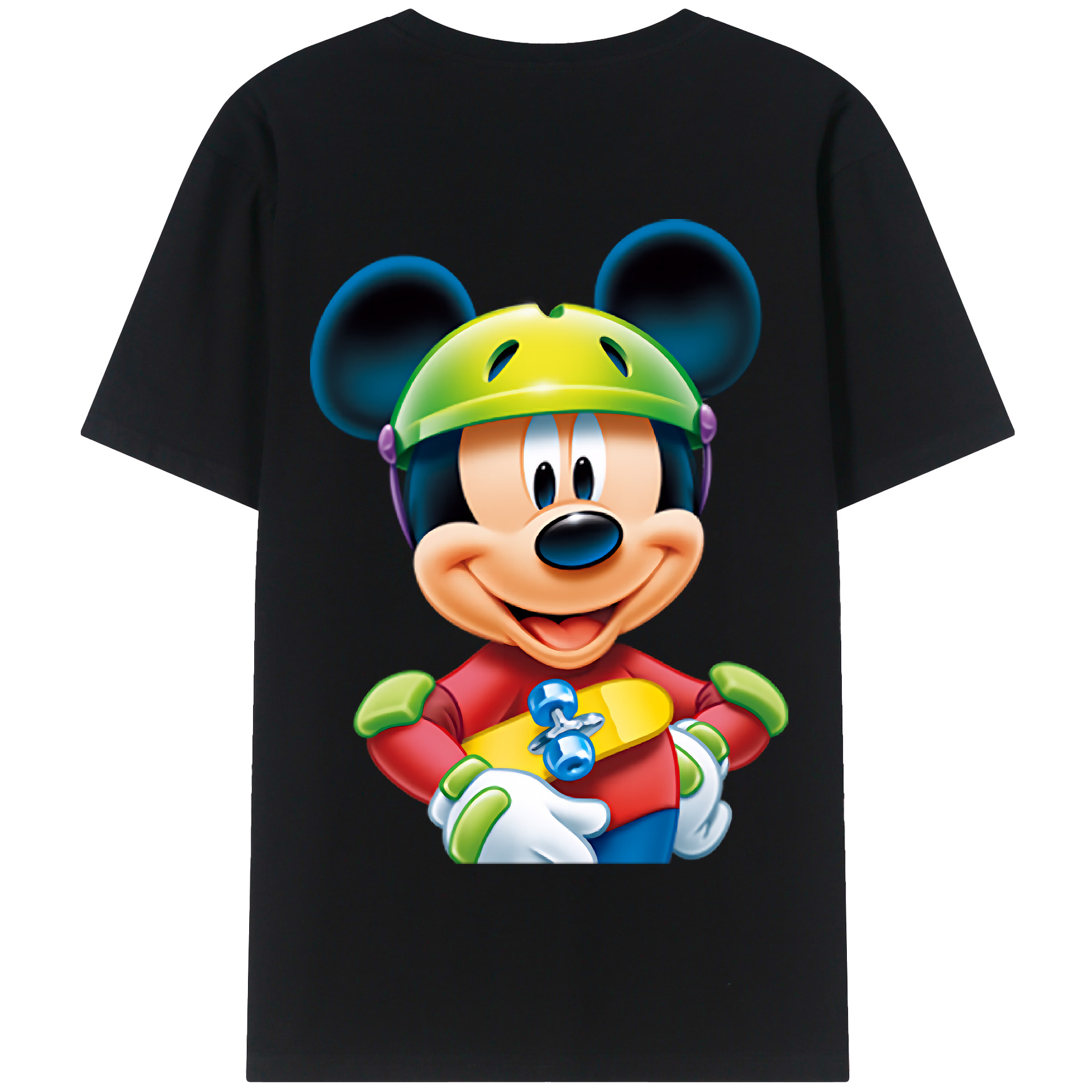 （画像用） ミッキーマウス Mickey Mouse 綿100％半袖Tシャツ（背面プリント）