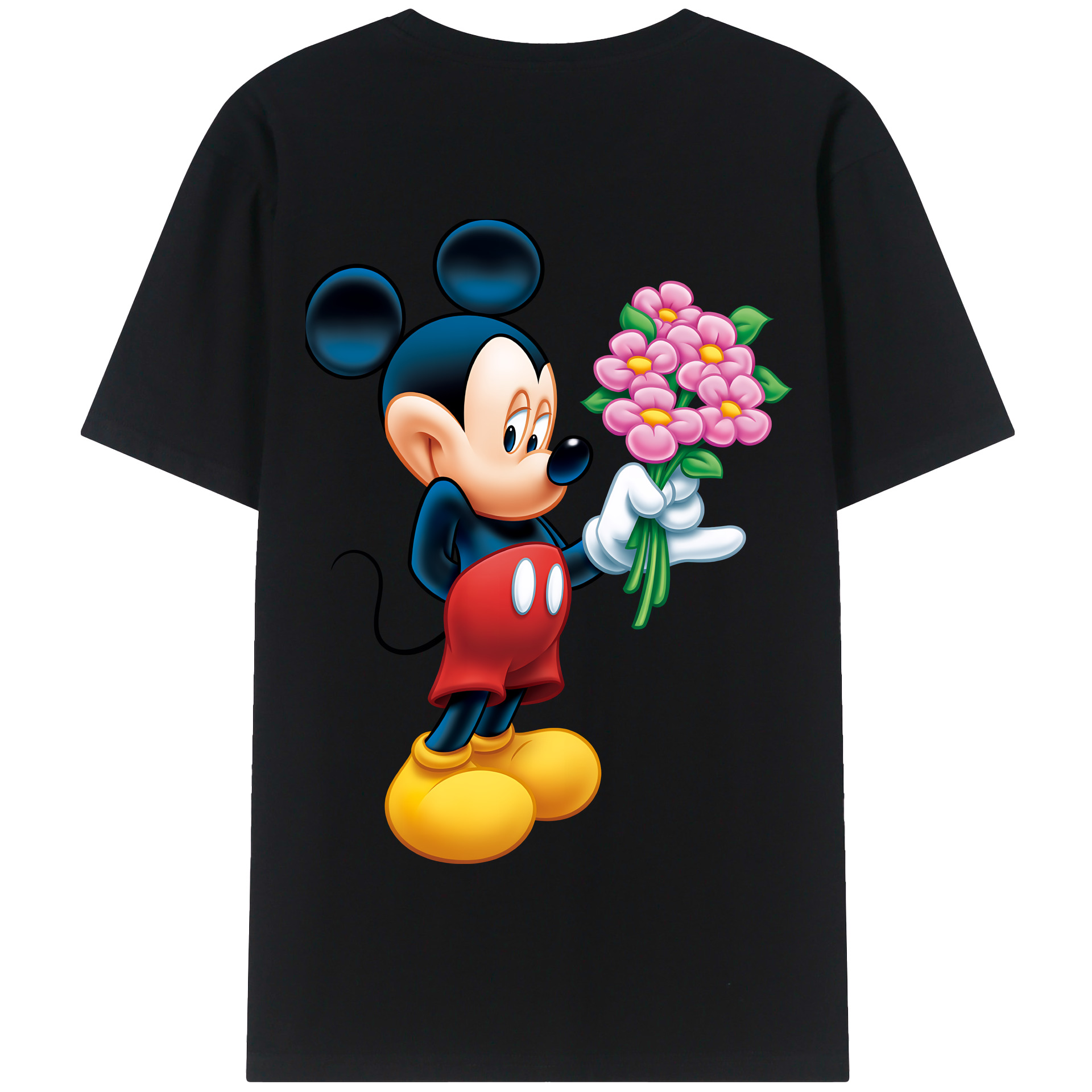 （画像用） ミッキーマウス Mickey Mouse 綿100％半袖Tシャツ（背面プリント）