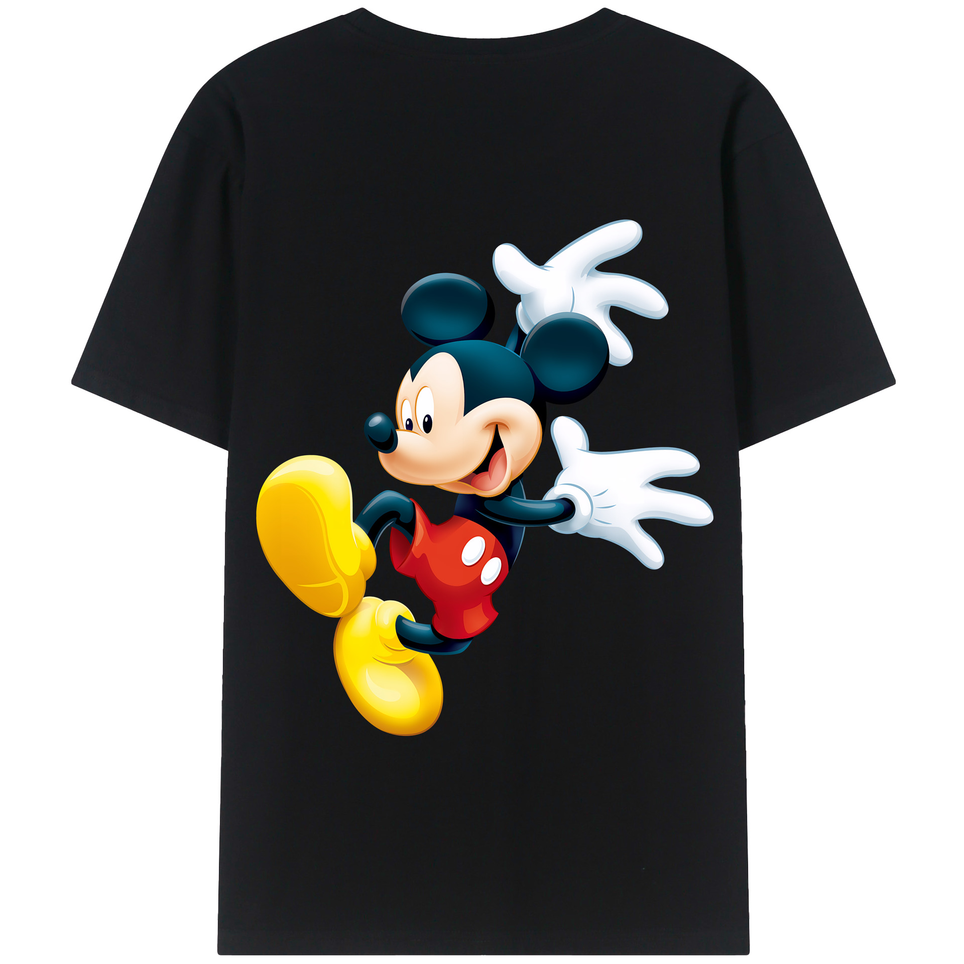 （画像用） ミッキーマウス Mickey Mouse 綿100％半袖Tシャツ（背面プリント）