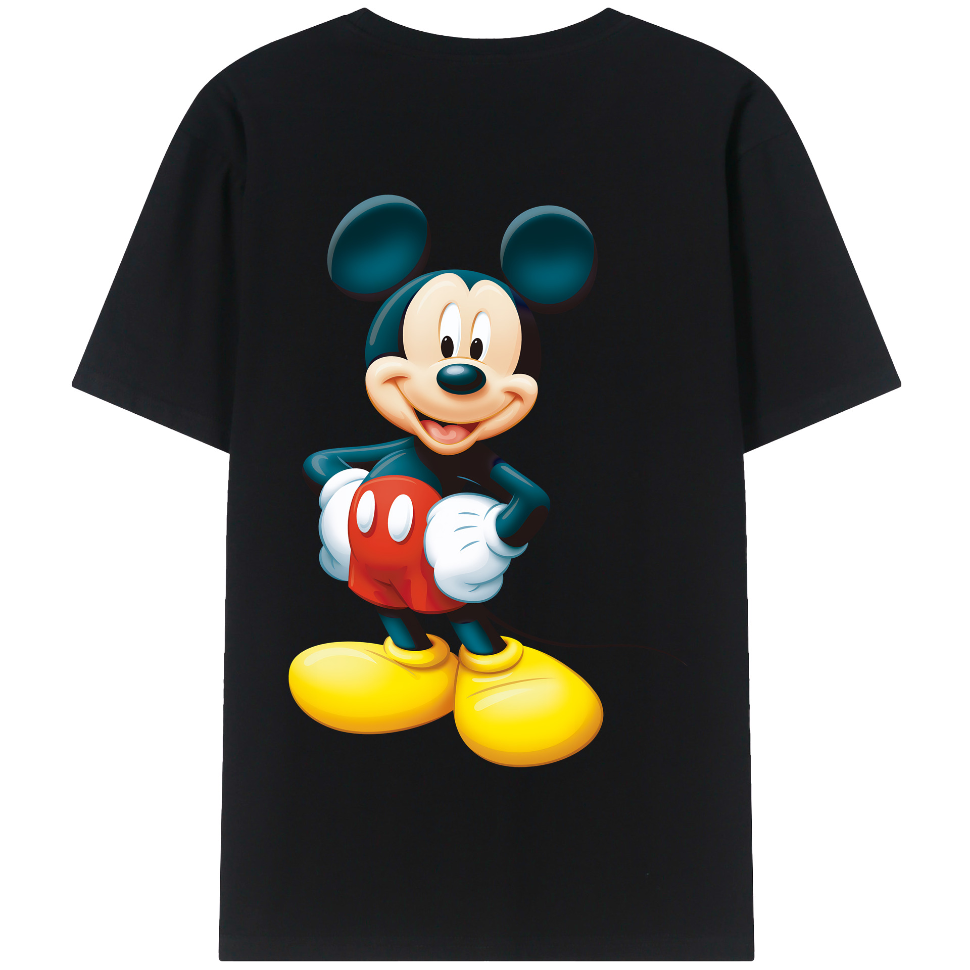（画像用） ミッキーマウス Mickey Mouse 綿100％半袖Tシャツ（背面プリント）