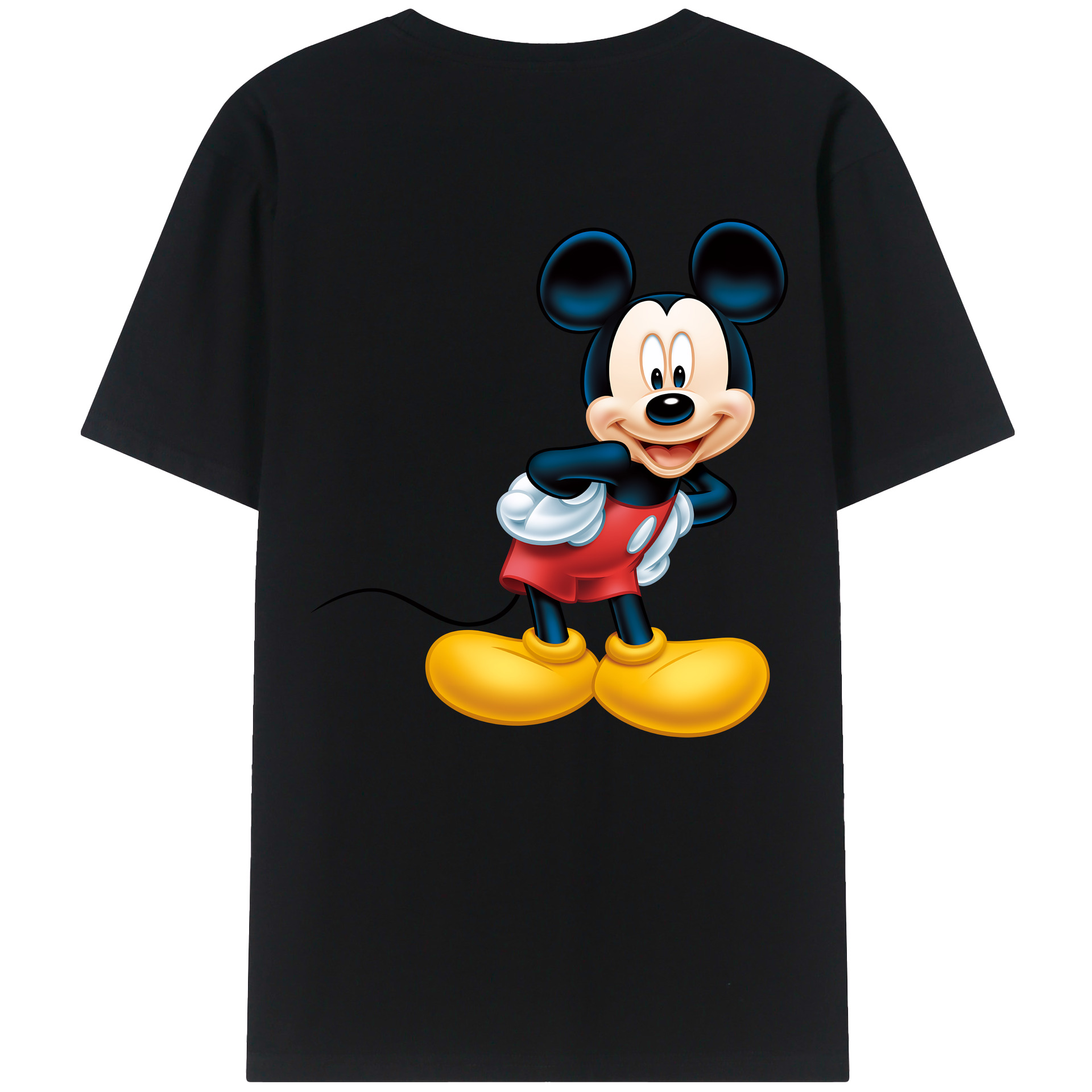 （画像用） ミッキーマウス Mickey Mouse 綿100％半袖Tシャツ（背面プリント）
