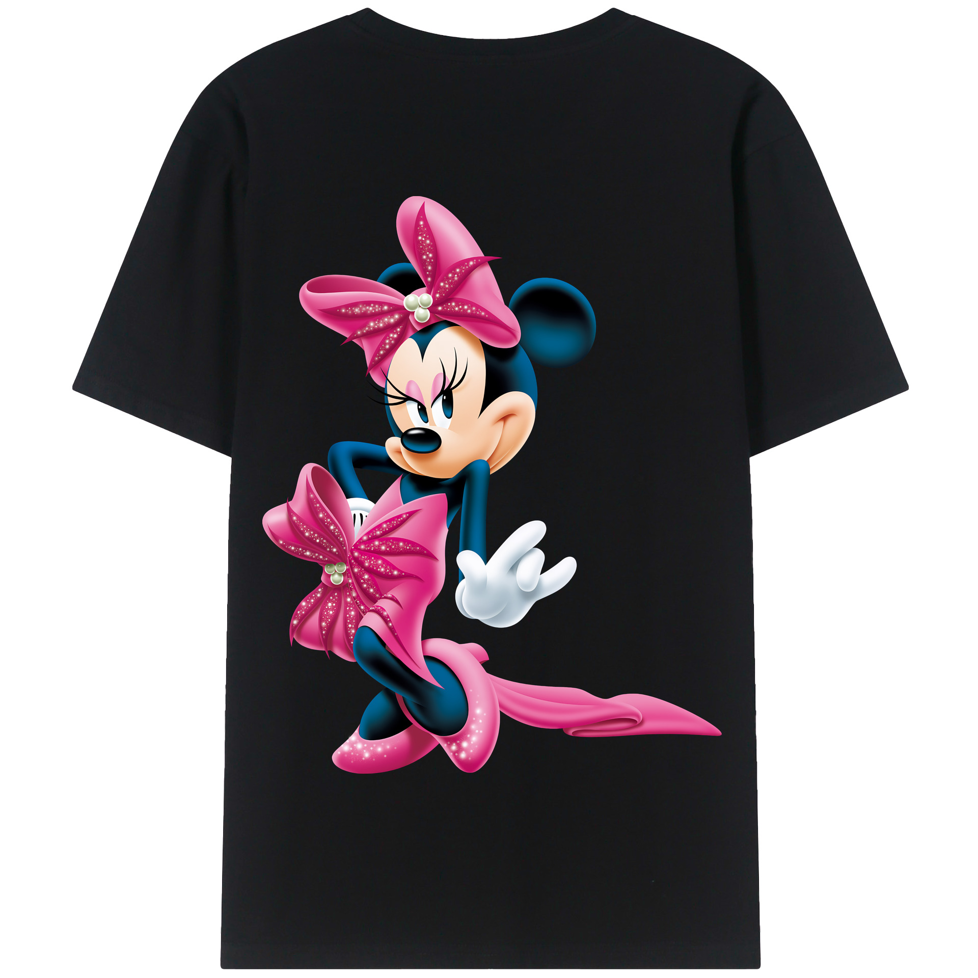 （画像用） ミッキーマウス Mickey Mouse 綿100％半袖Tシャツ（背面プリント）