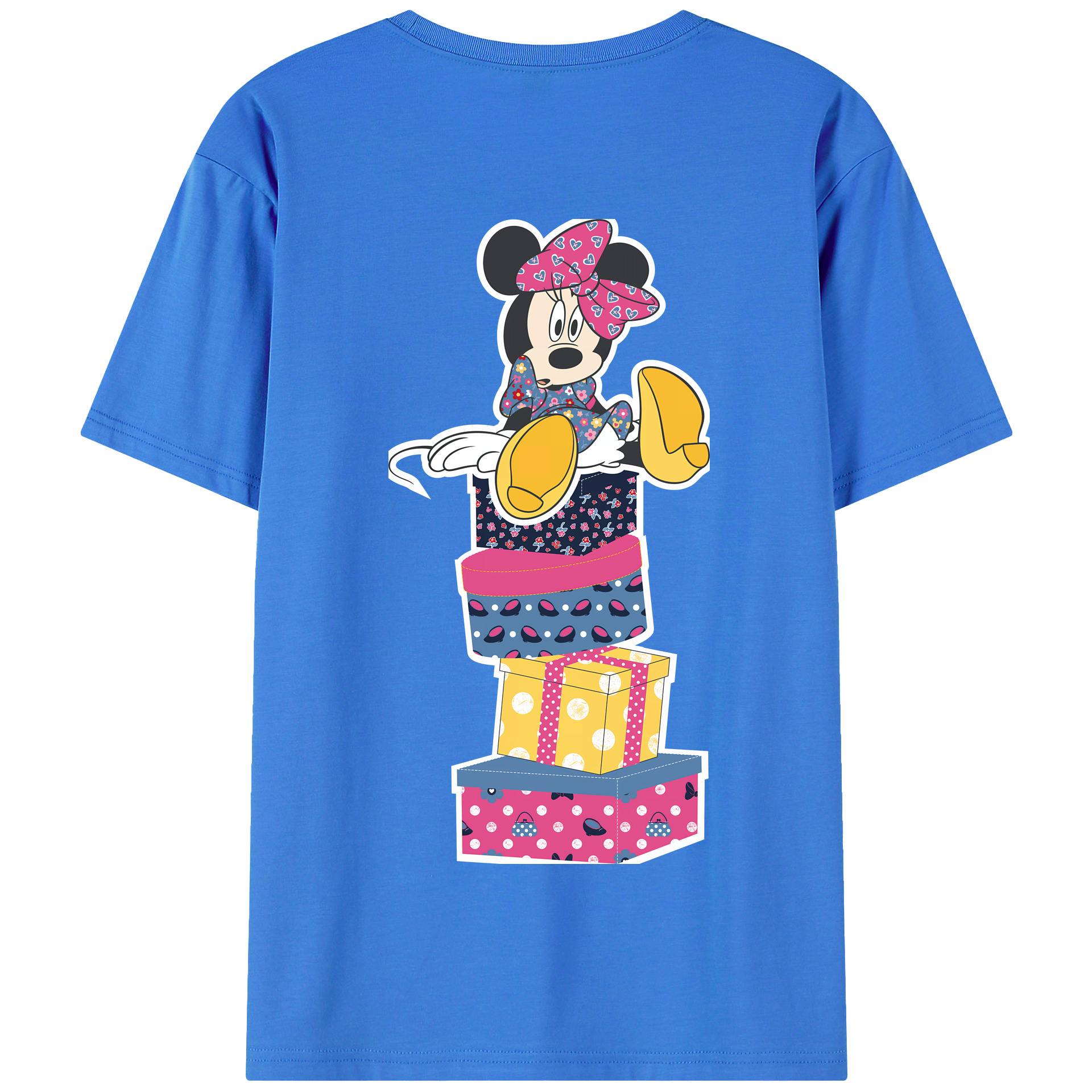 （画像用） ミッキーマウス Mickey Mouse 綿100％半袖Tシャツ（背面プリント）