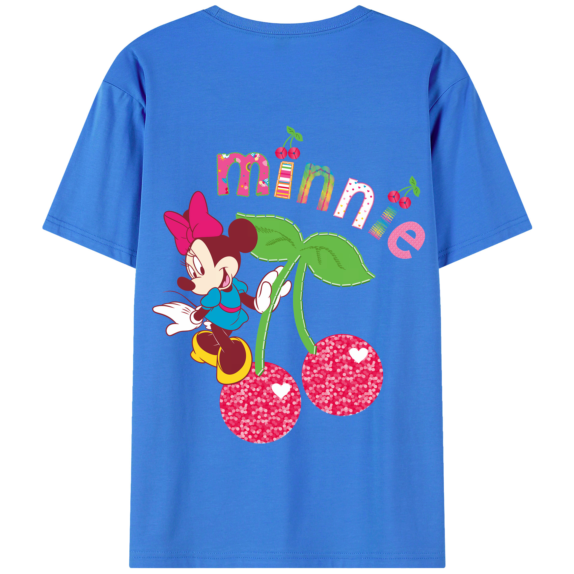 （画像用） ミッキーマウス Mickey Mouse 綿100％半袖Tシャツ（背面プリント）