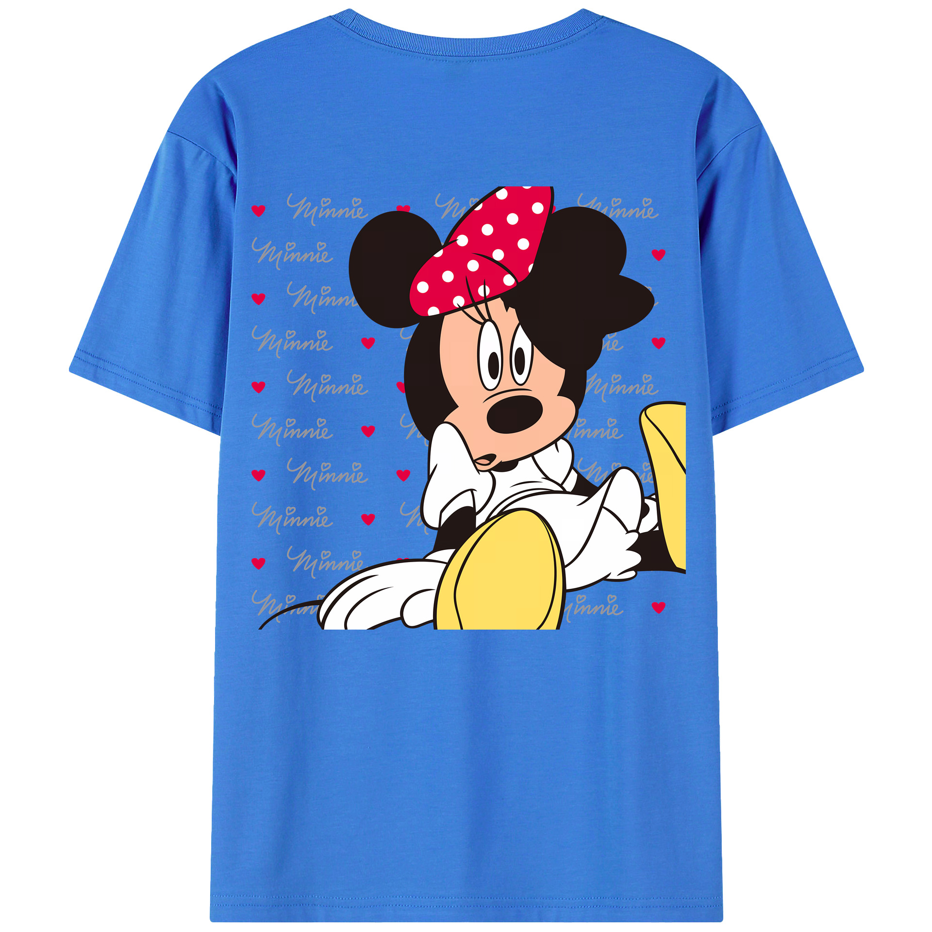 （画像用） ミッキーマウス Mickey Mouse 綿100％半袖Tシャツ（背面プリント）