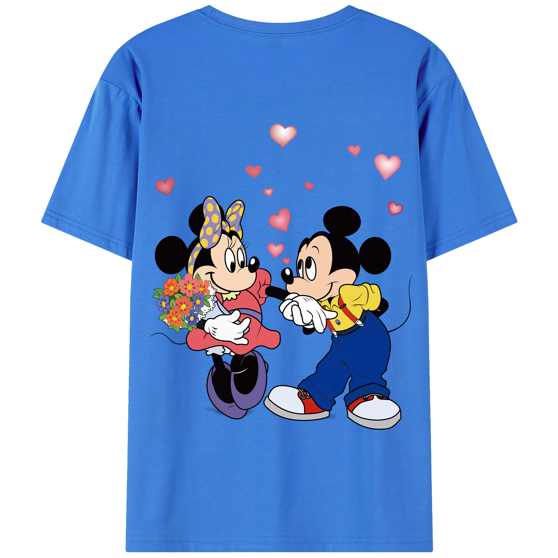 （画像用） ミッキーマウス Mickey Mouse 綿100％半袖Tシャツ（背面プリント）