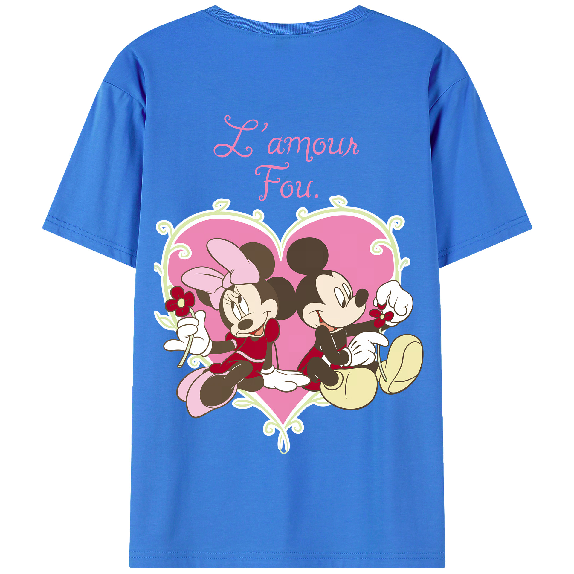 （画像用） ミッキーマウス Mickey Mouse 綿100％半袖Tシャツ（背面プリント）