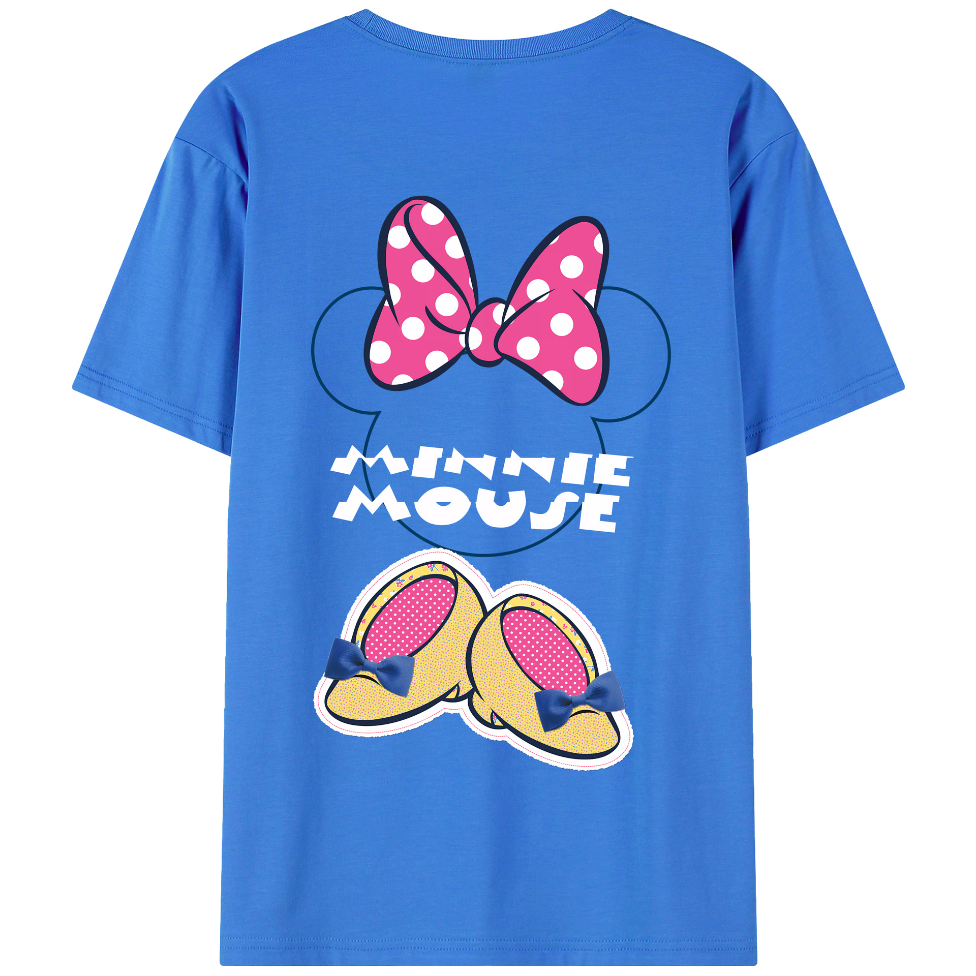 （画像用） ミッキーマウス Mickey Mouse 綿100％半袖Tシャツ（背面プリント）
