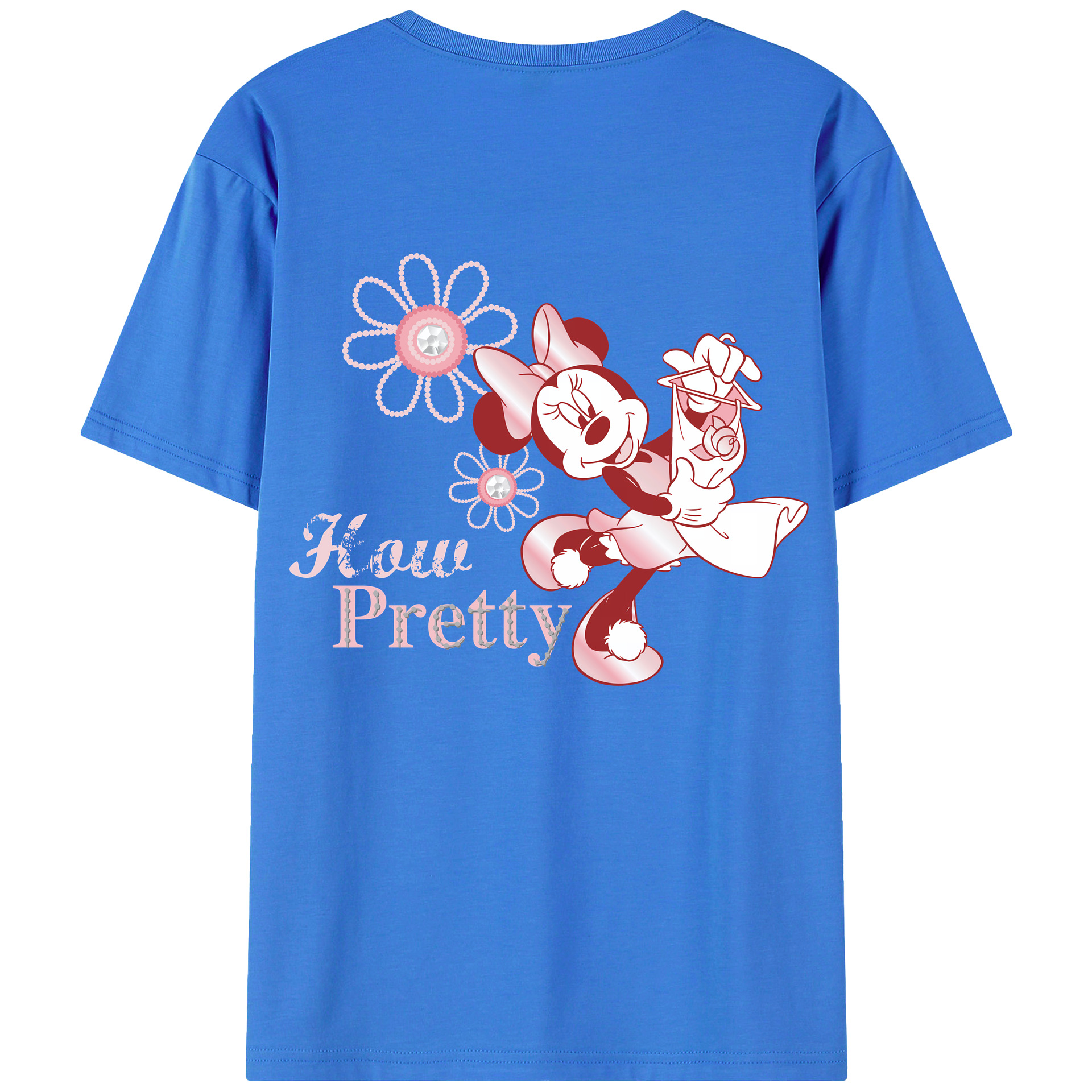 （画像用） ミッキーマウス Mickey Mouse 綿100％半袖Tシャツ（背面プリント）