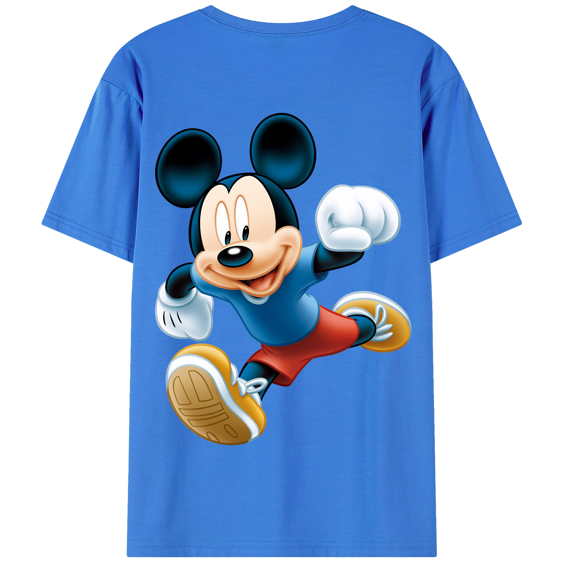 （画像用） ミッキーマウス Mickey Mouse 綿100％半袖Tシャツ（背面プリント）