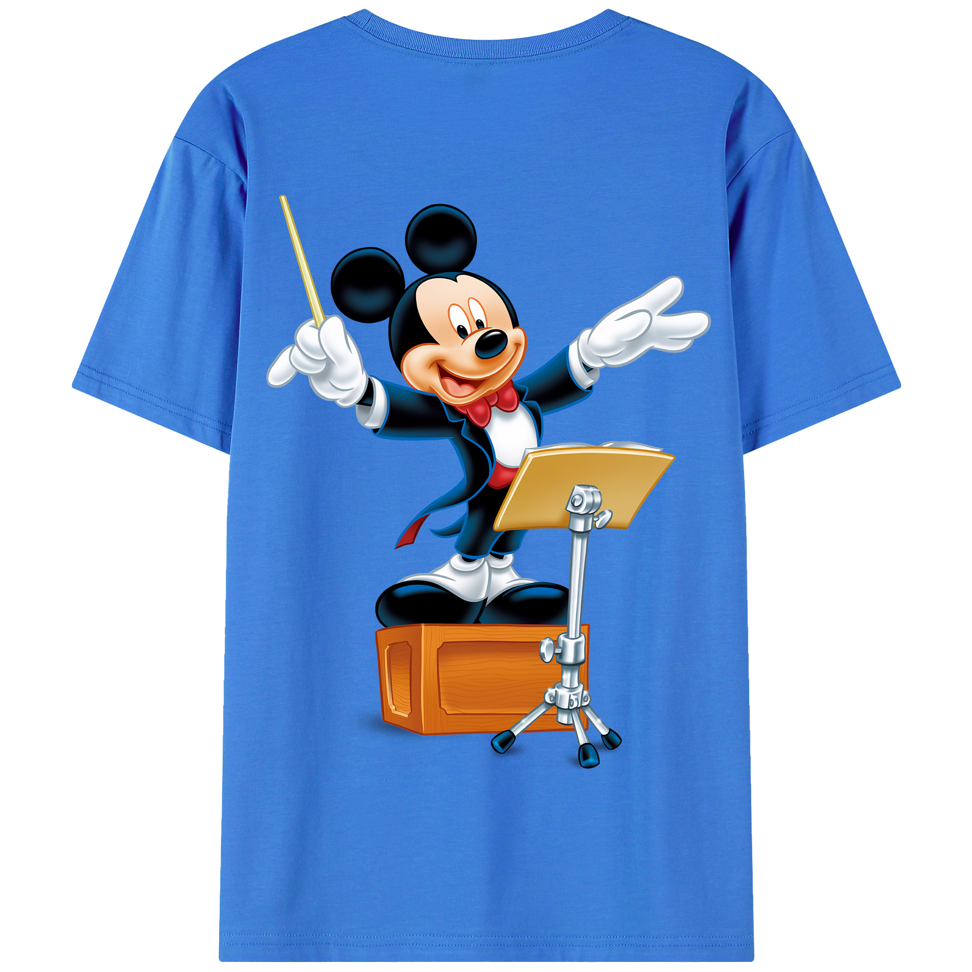 （画像用） ミッキーマウス Mickey Mouse 綿100％半袖Tシャツ（背面プリント）