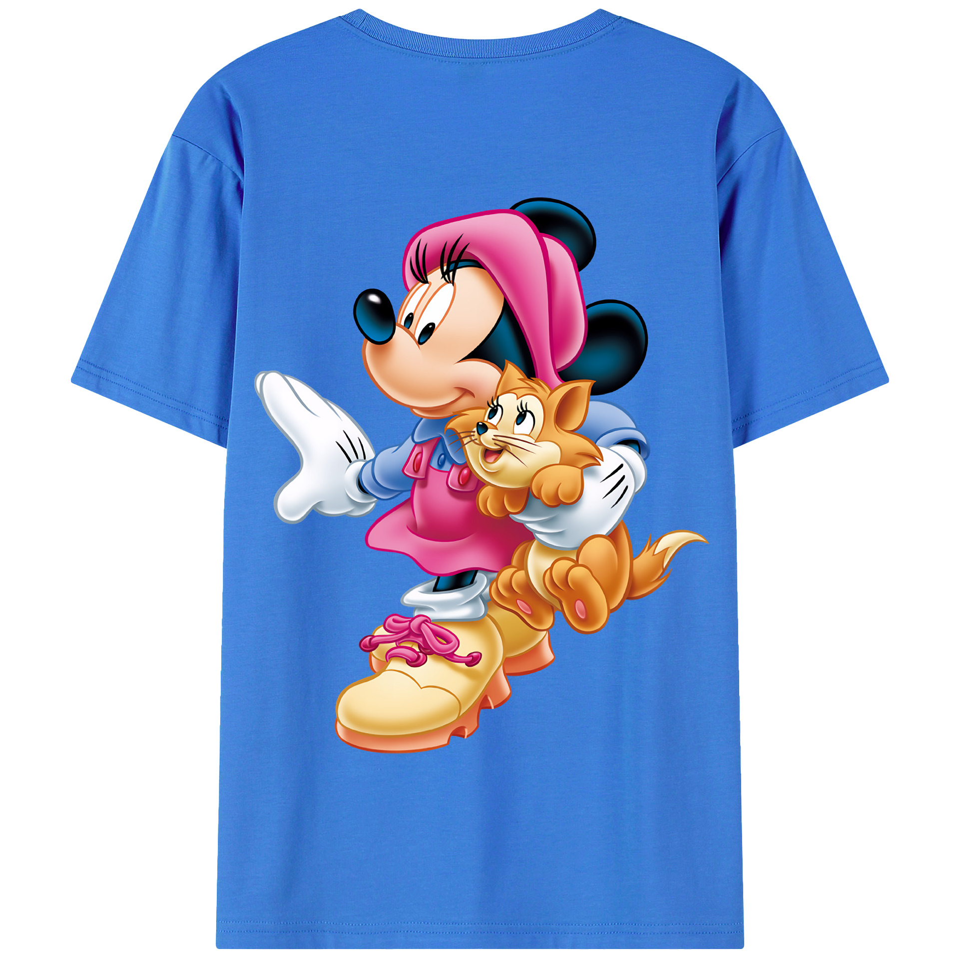 （画像用） ミッキーマウス Mickey Mouse 綿100％半袖Tシャツ（背面プリント）