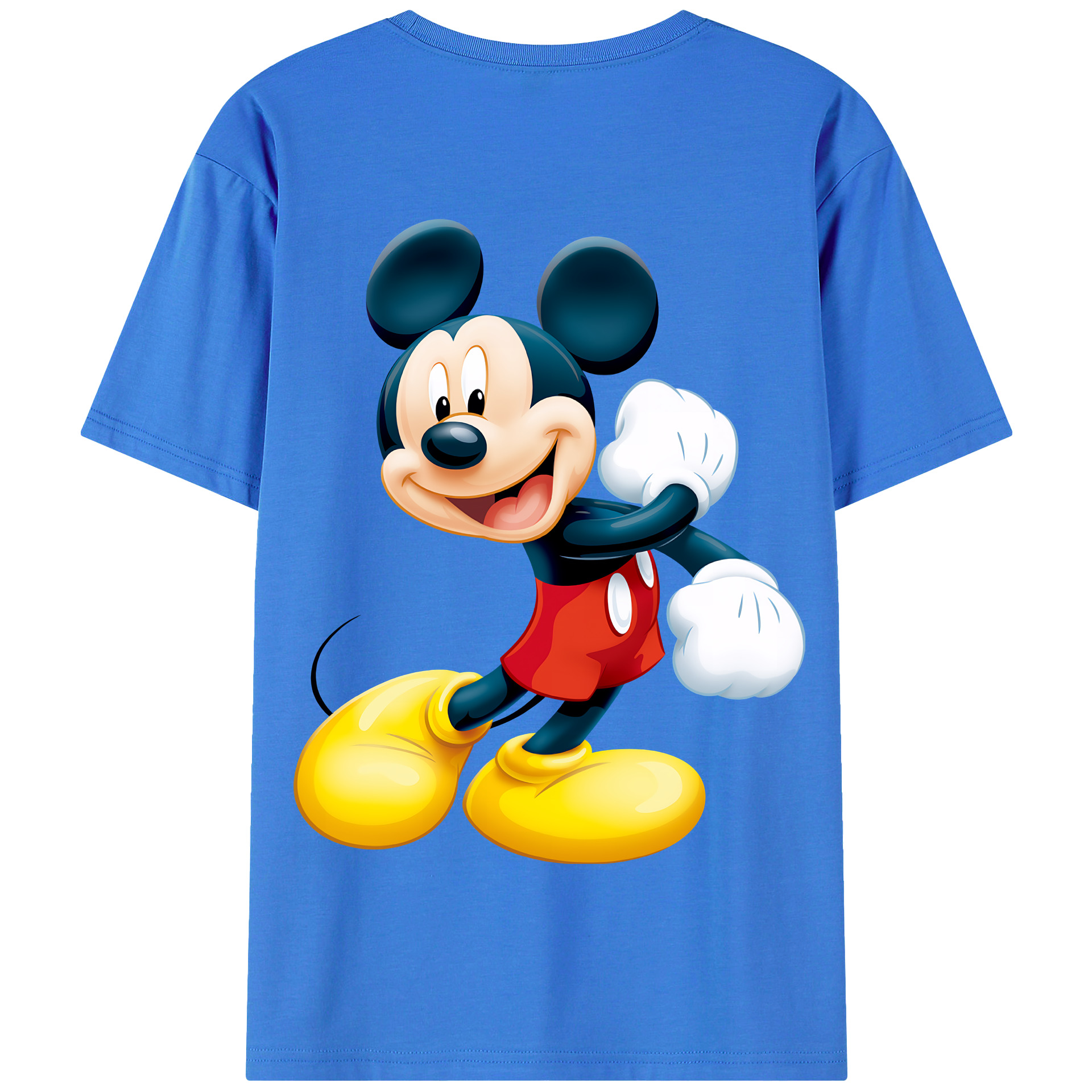 （画像用） ミッキーマウス Mickey Mouse 綿100％半袖Tシャツ（背面プリント）