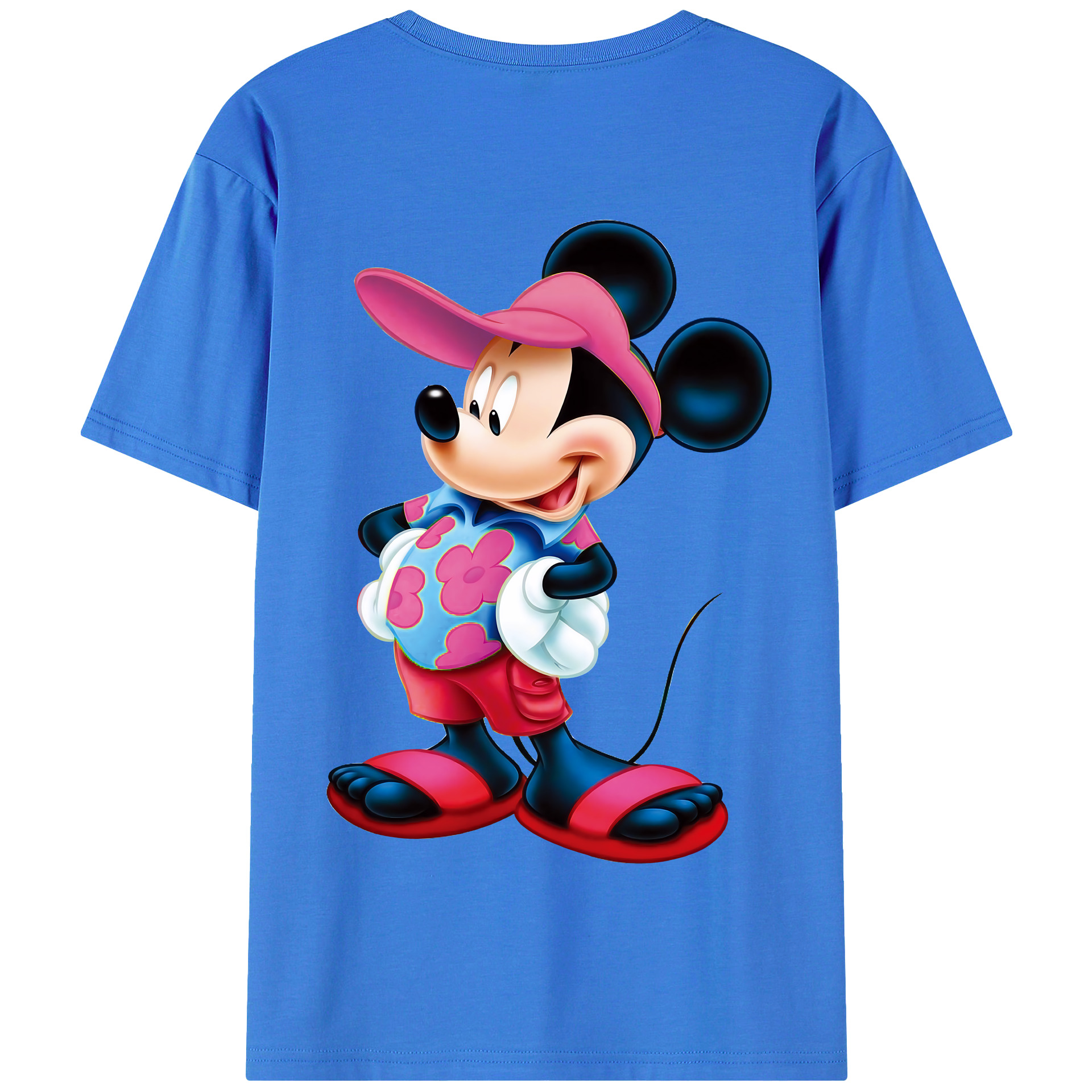 （画像用） ミッキーマウス Mickey Mouse 綿100％半袖Tシャツ（背面プリント）