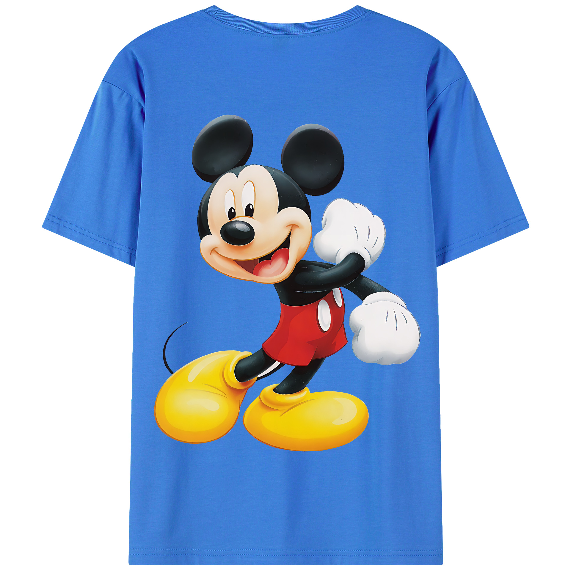 （画像用） ミッキーマウス Mickey Mouse 綿100％半袖Tシャツ（背面プリント）