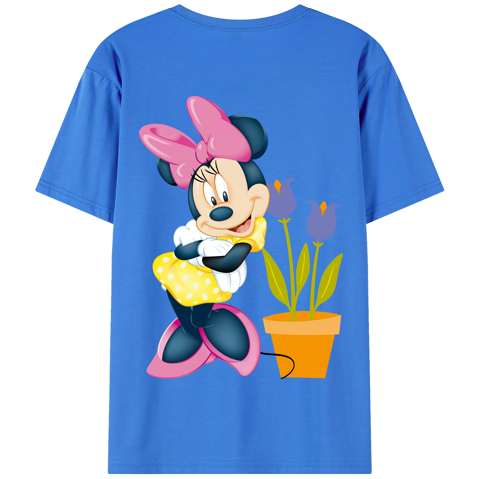 （画像用） ミッキーマウス Mickey Mouse 綿100％半袖Tシャツ（背面プリント）